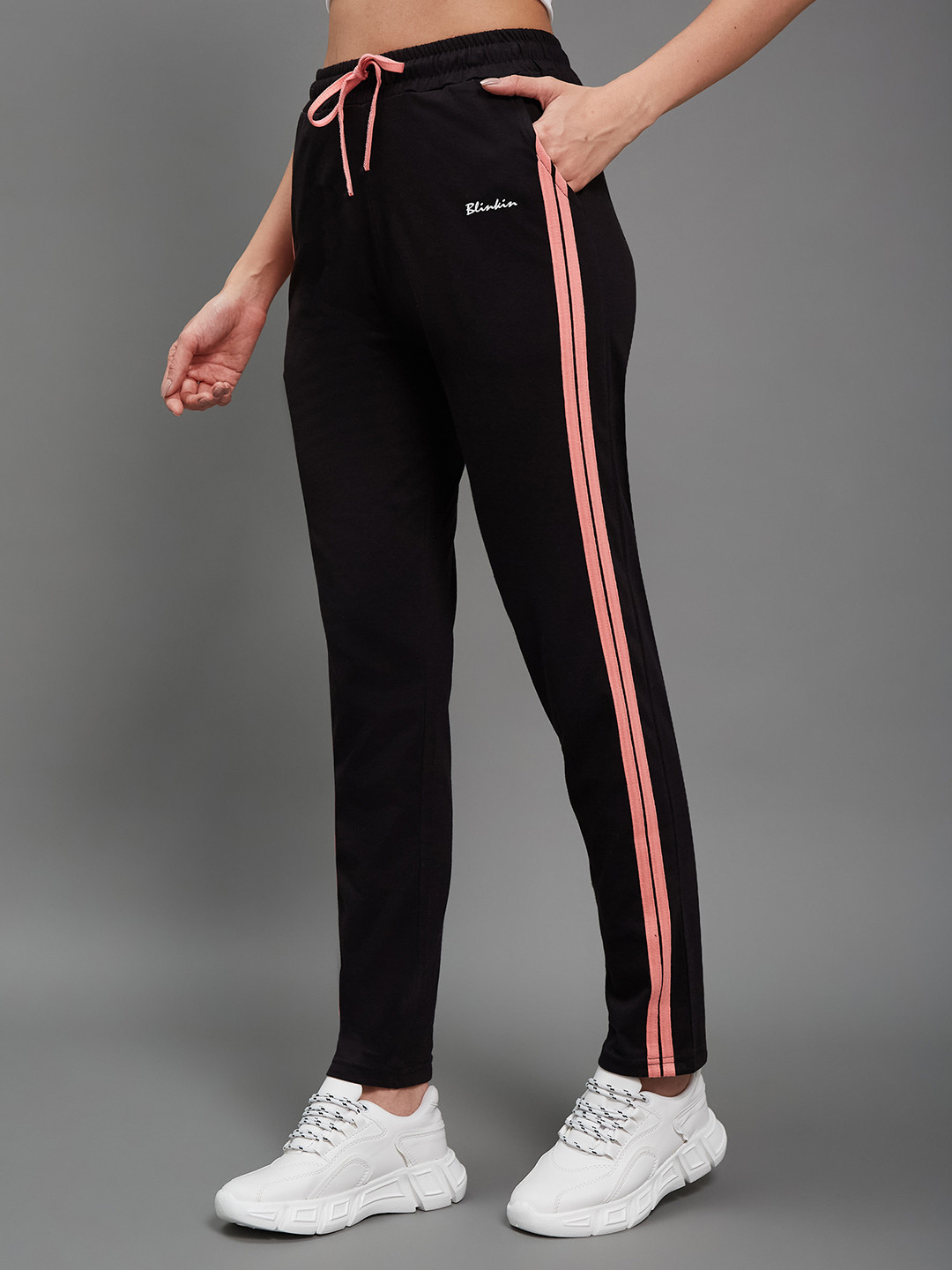 Blinkin Women Side Striped Relaxed-Fit Track Pants