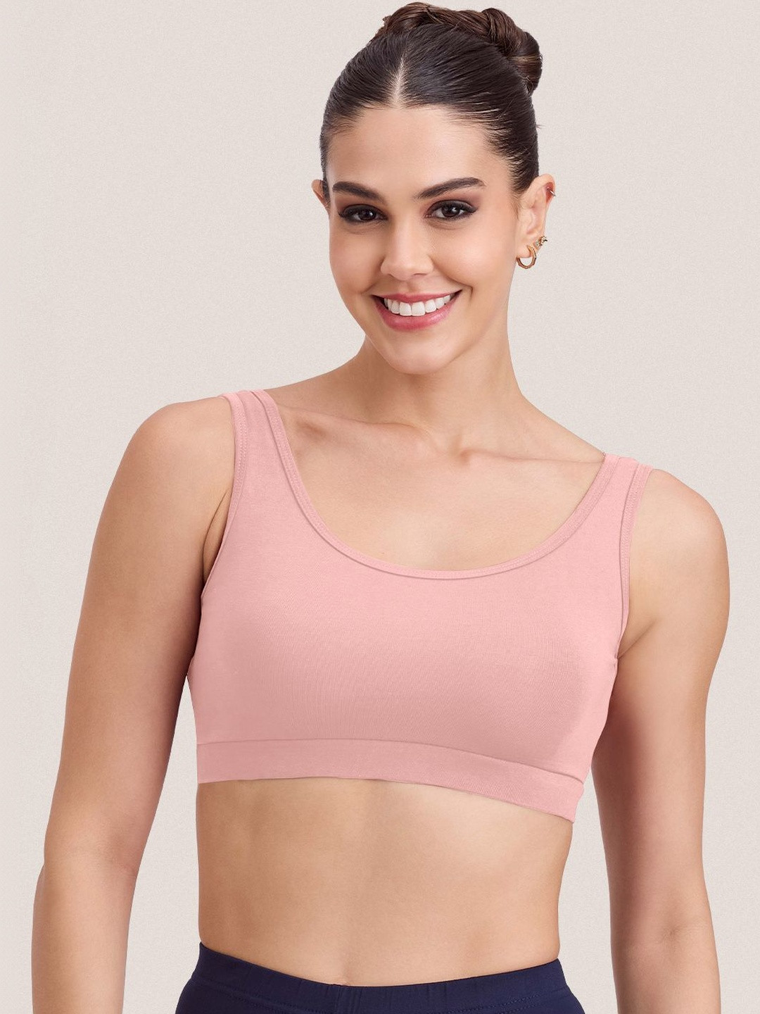 POOJA RAGENEE Women Sports Bra Wear from Both Sides Cotton Lycra Wirefree