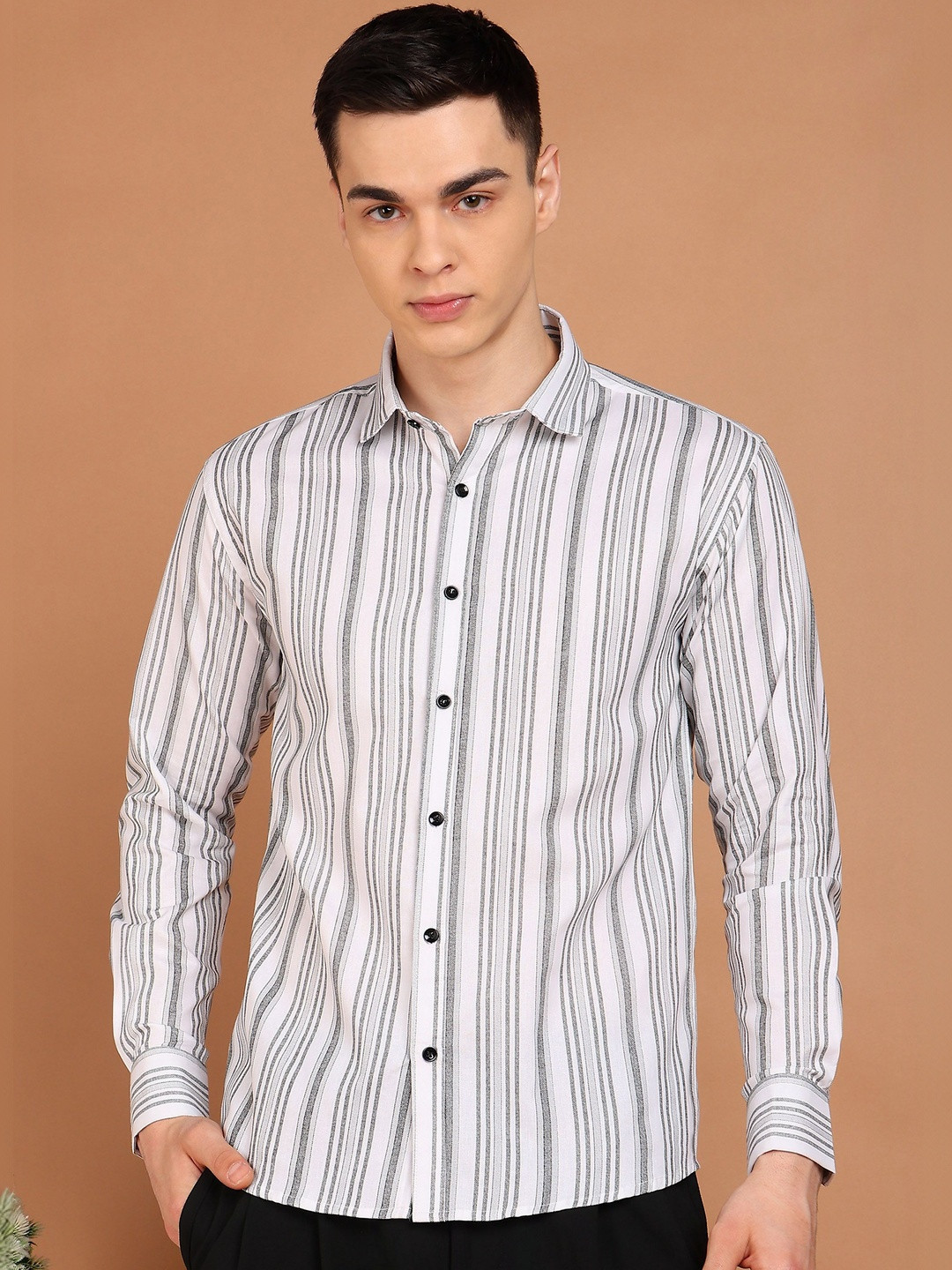 BADLAND Men Classic Striped Casual Shirt
