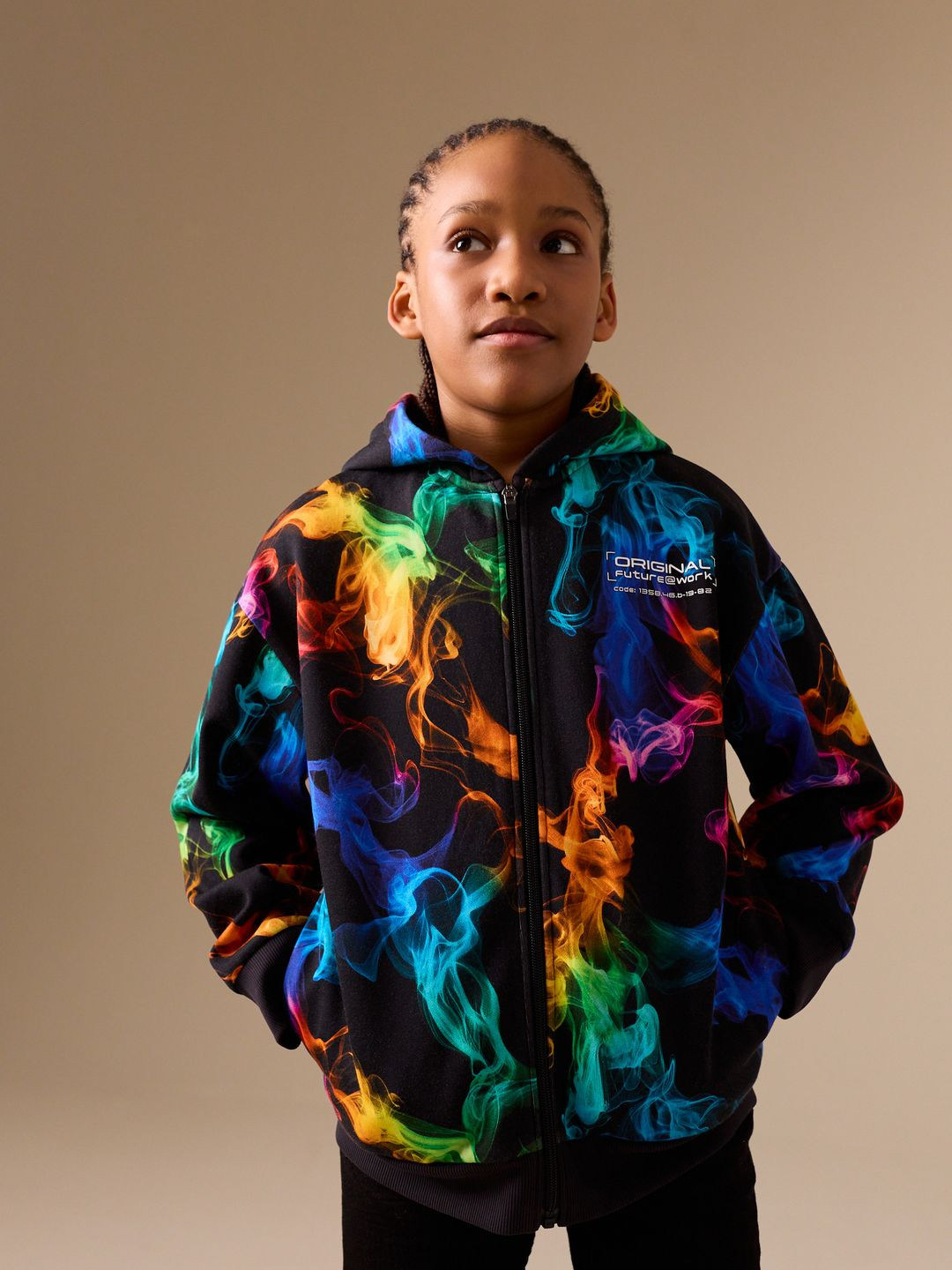 NEXT Boys Flame Printed Hooded Sweatshirt