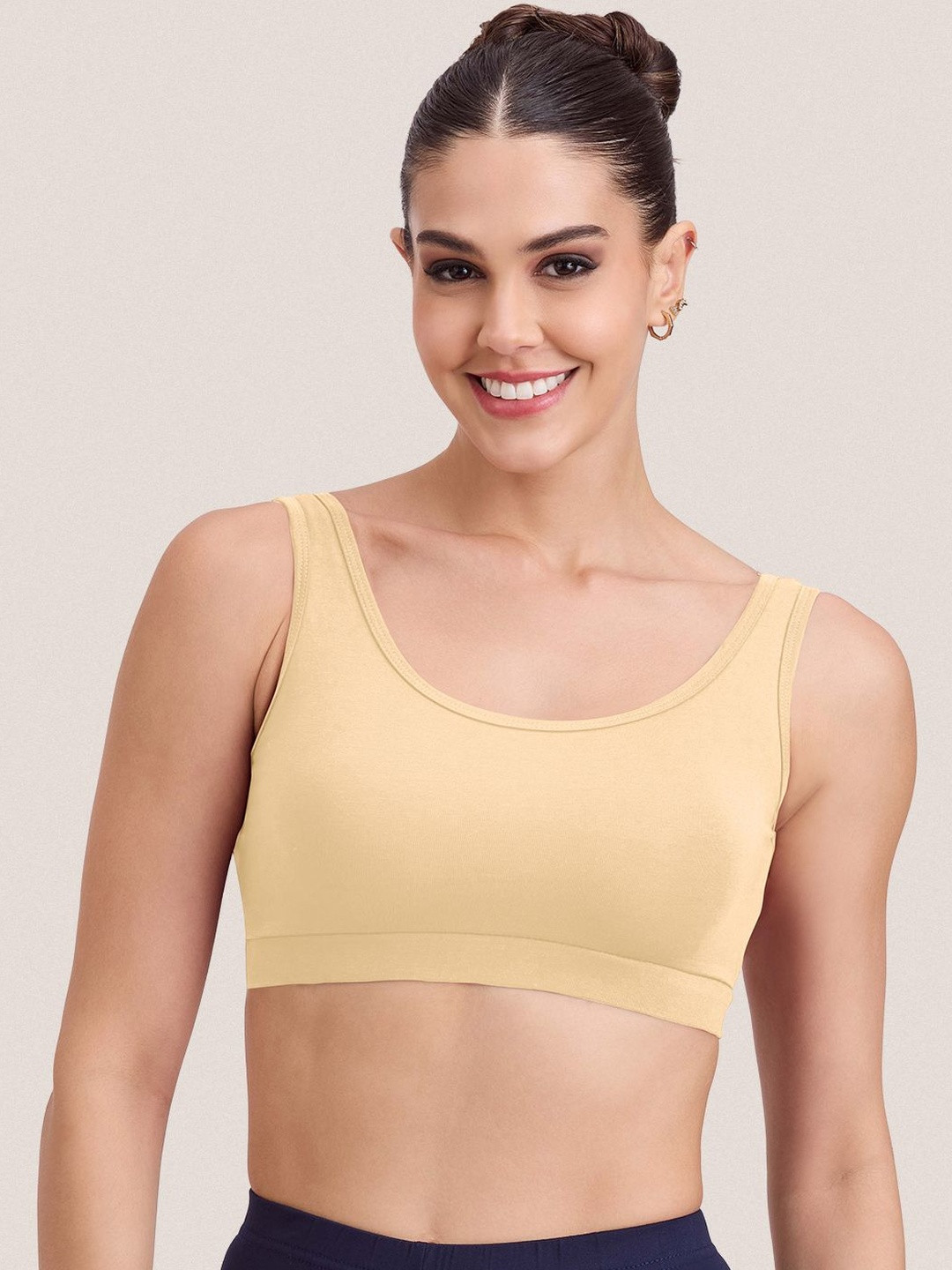 POOJA RAGENEE Women Sports Bra Wear from Both Sides Cotton Lycra Wirefree