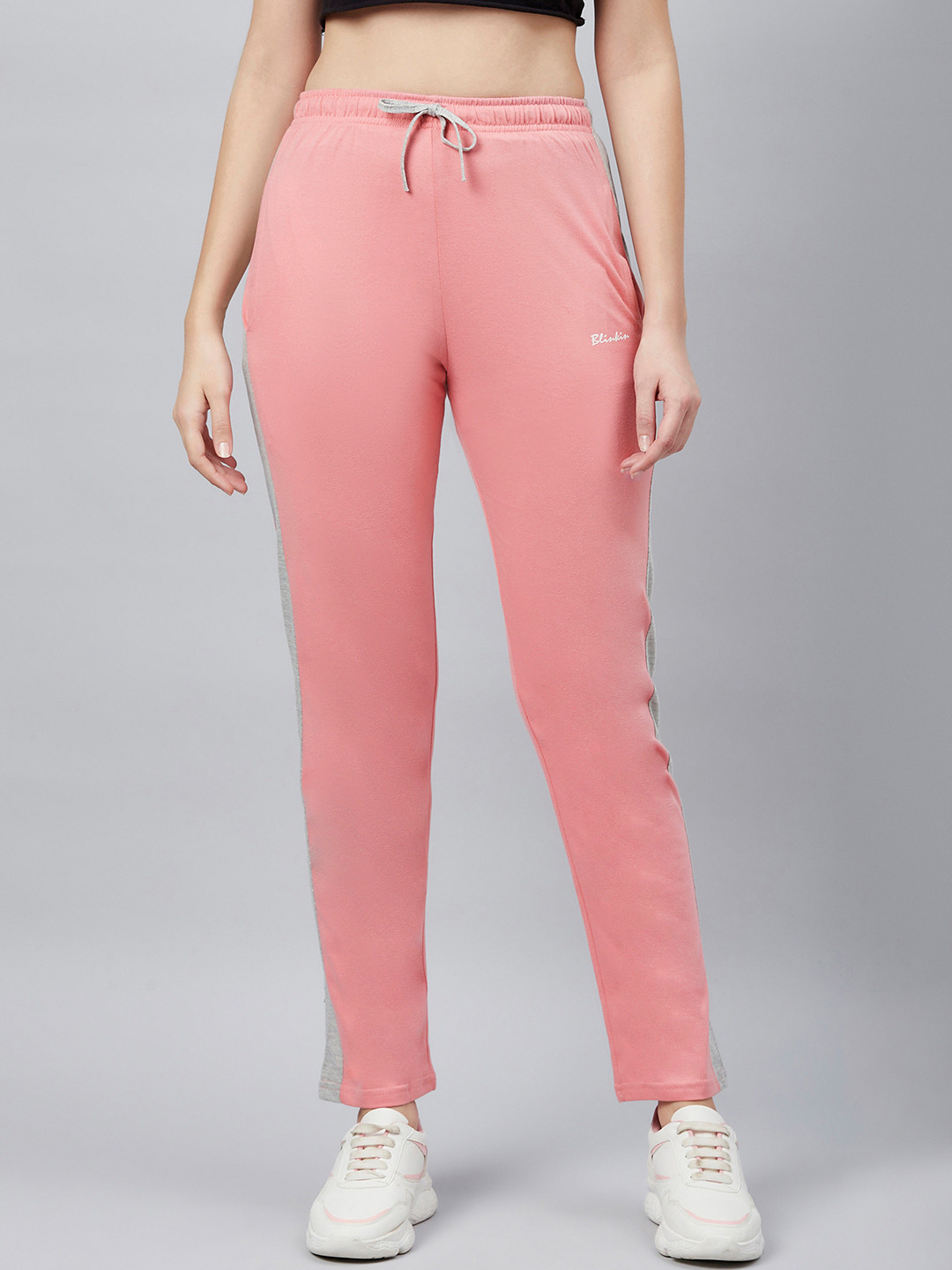 Blinkin Women High-Rise Colour-Blocked TrackPants