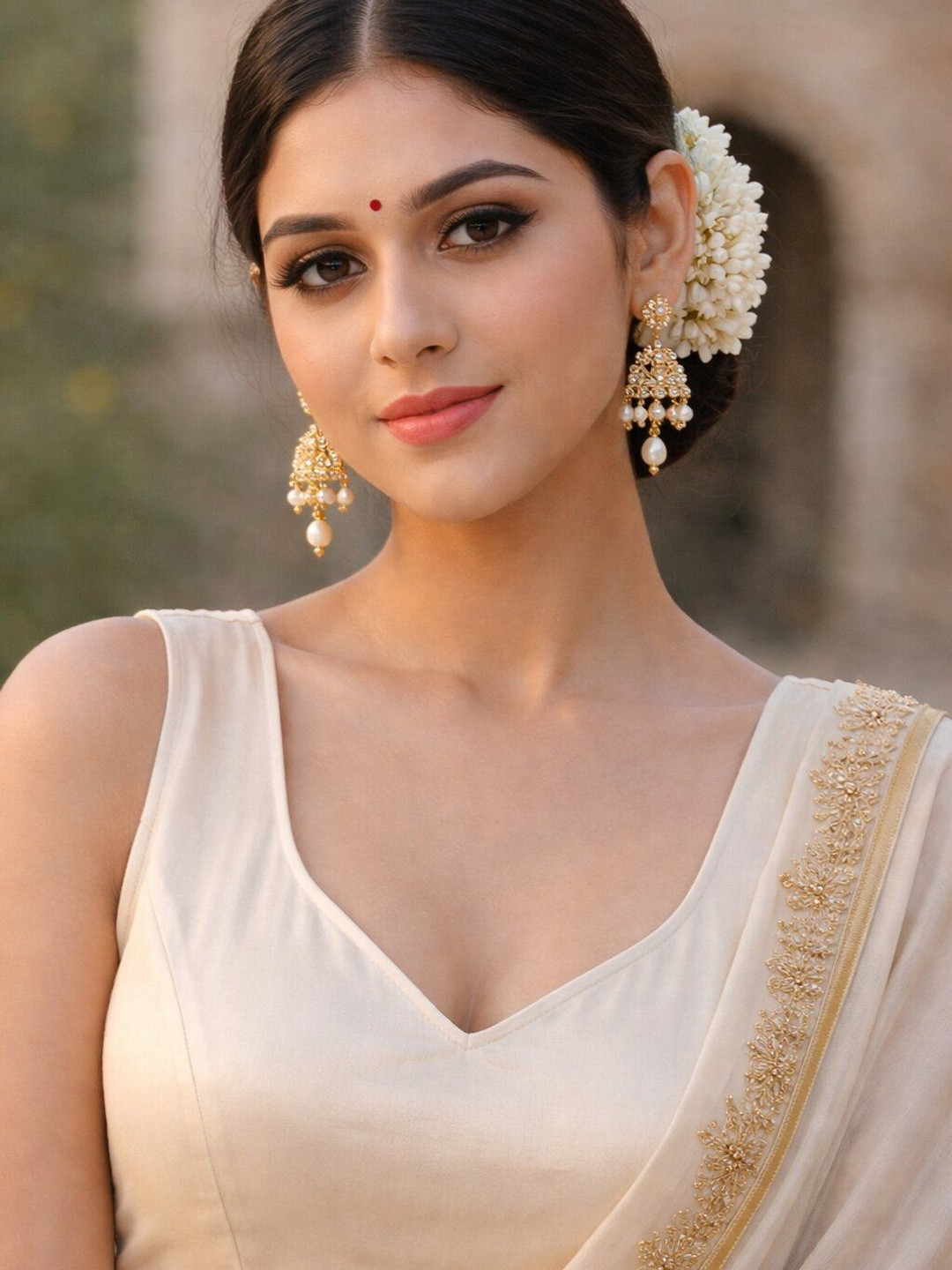 SALE MANTRA Solid Sweetheart Neck Silk Saree Blouse