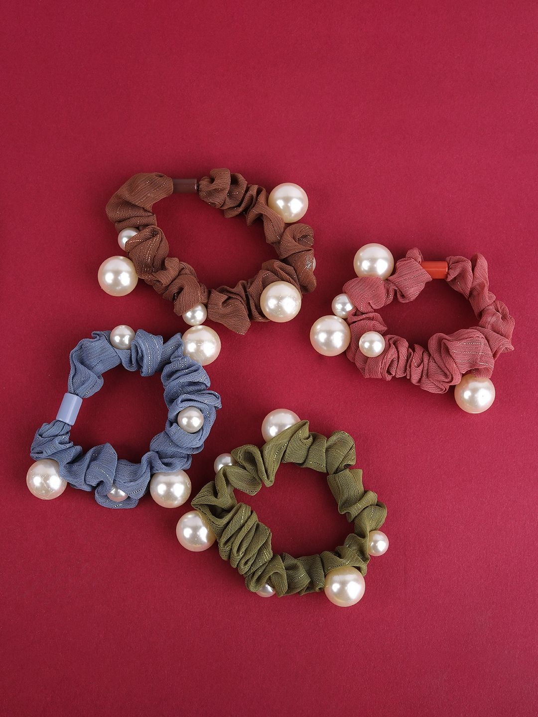 LIMEROAD Women Set of 4 Ponytail Holders