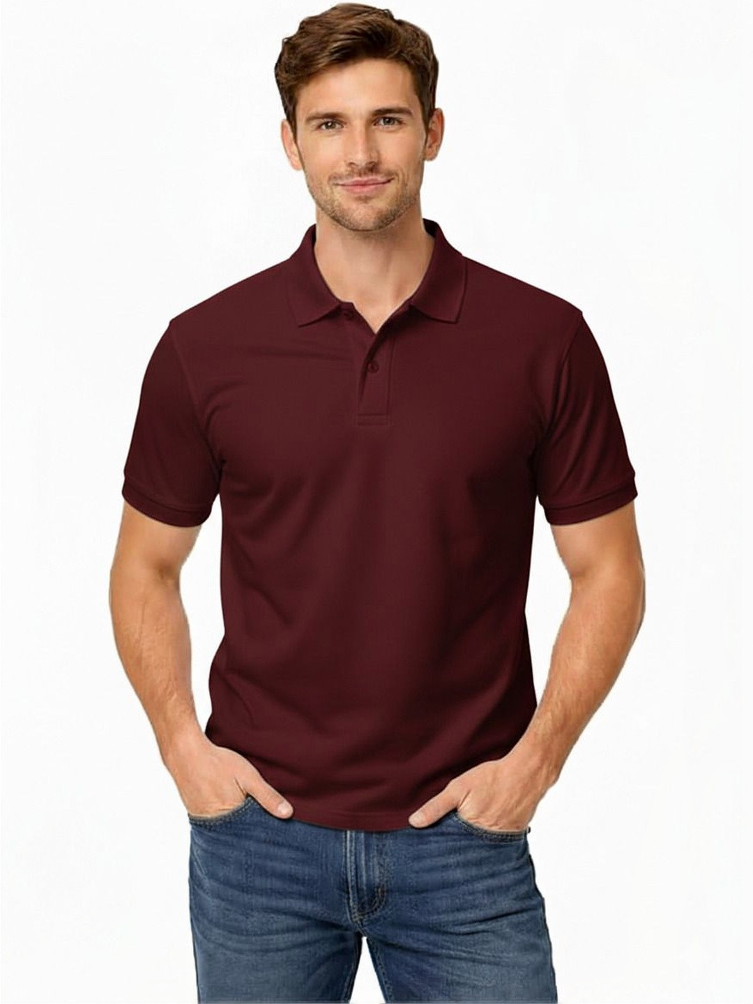 UNFLD Men Polo Collar T-shirt