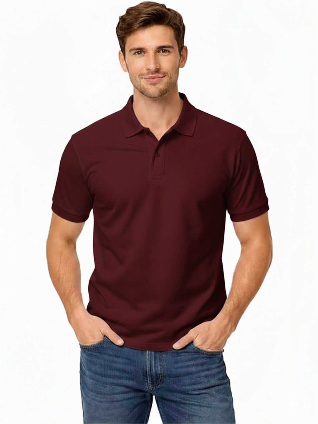 UNFLD Men Polo Collar T-shirt
