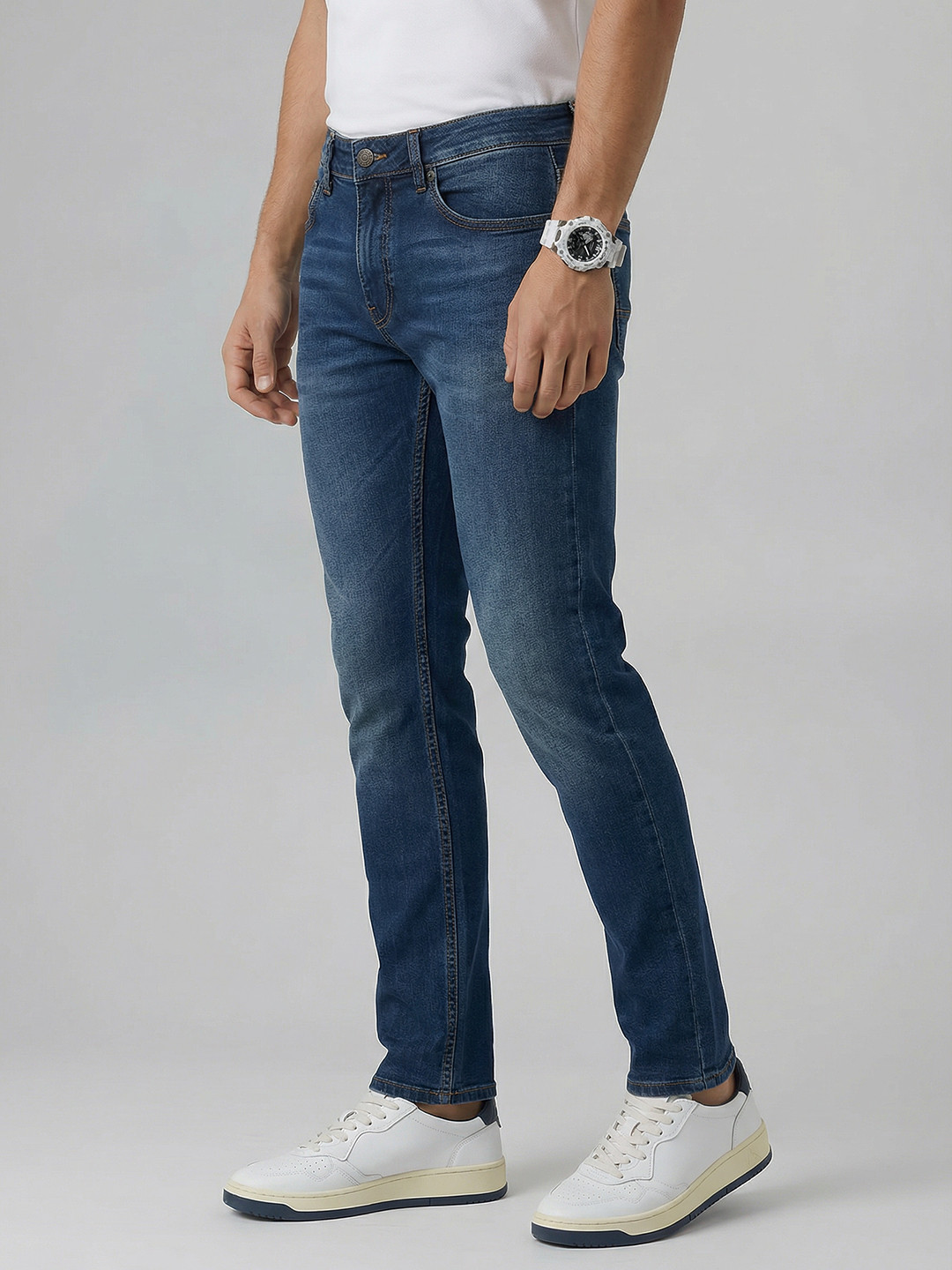 Spykar Men Rover Mid Rise Regular Fit dark blue Jeans