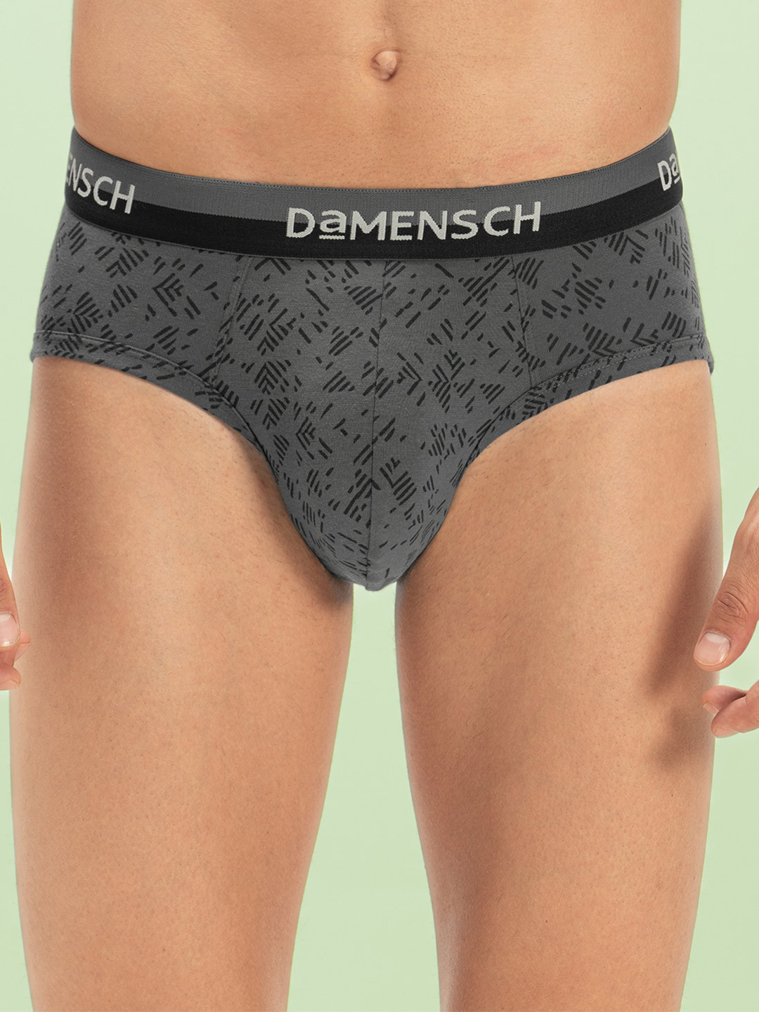 DAMENSCH Printed Cotton Basic Brief BR1050-PXLGRY