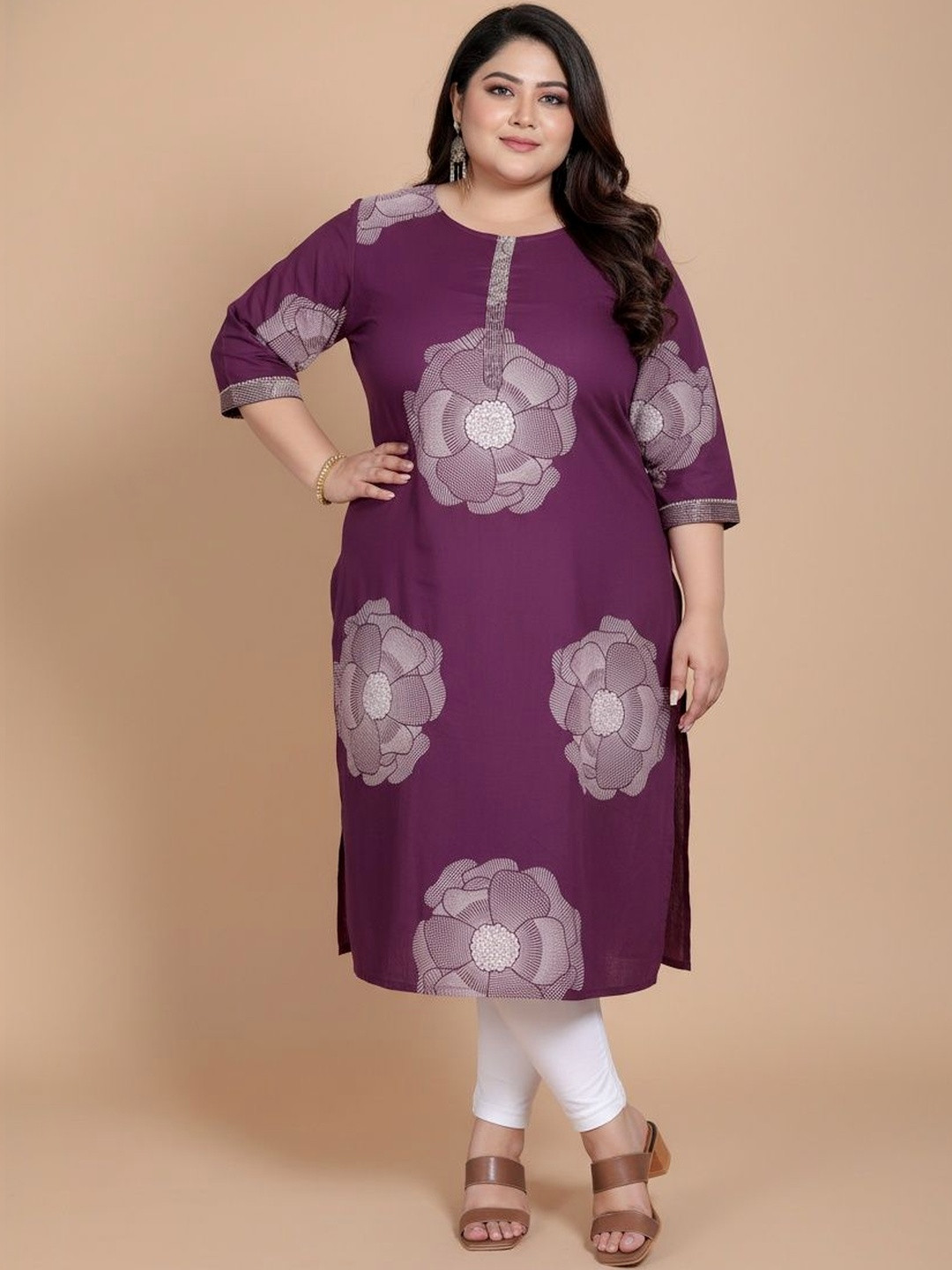 Sztori Women Floral Printed Block Print Kurta