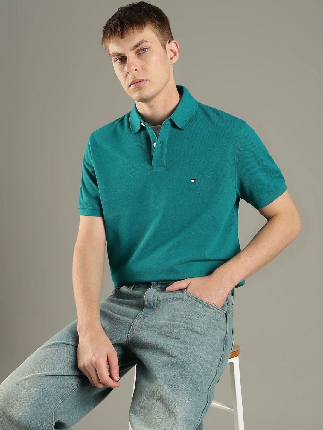Tommy Hilfiger Men Polo Collar T-shirt