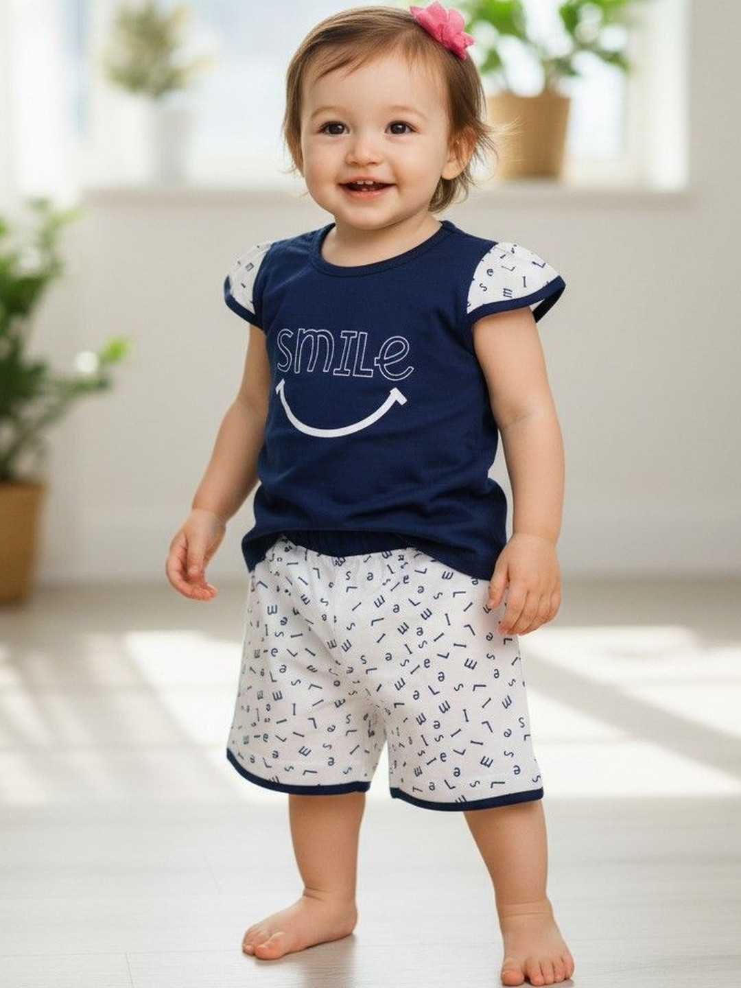 FABROYZ Girls Printed Top with Shorts