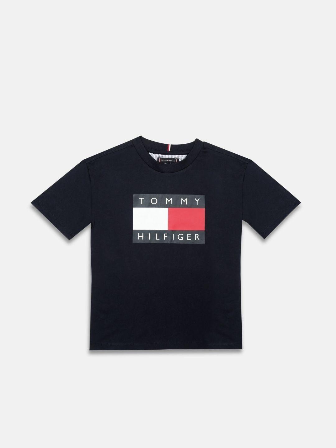 Tommy Hilfiger Boys Navy Blue Cotton Tshirts