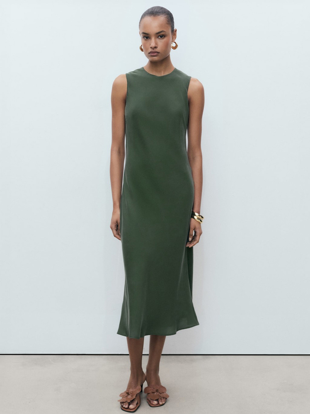MANGO Shift Midi Dress