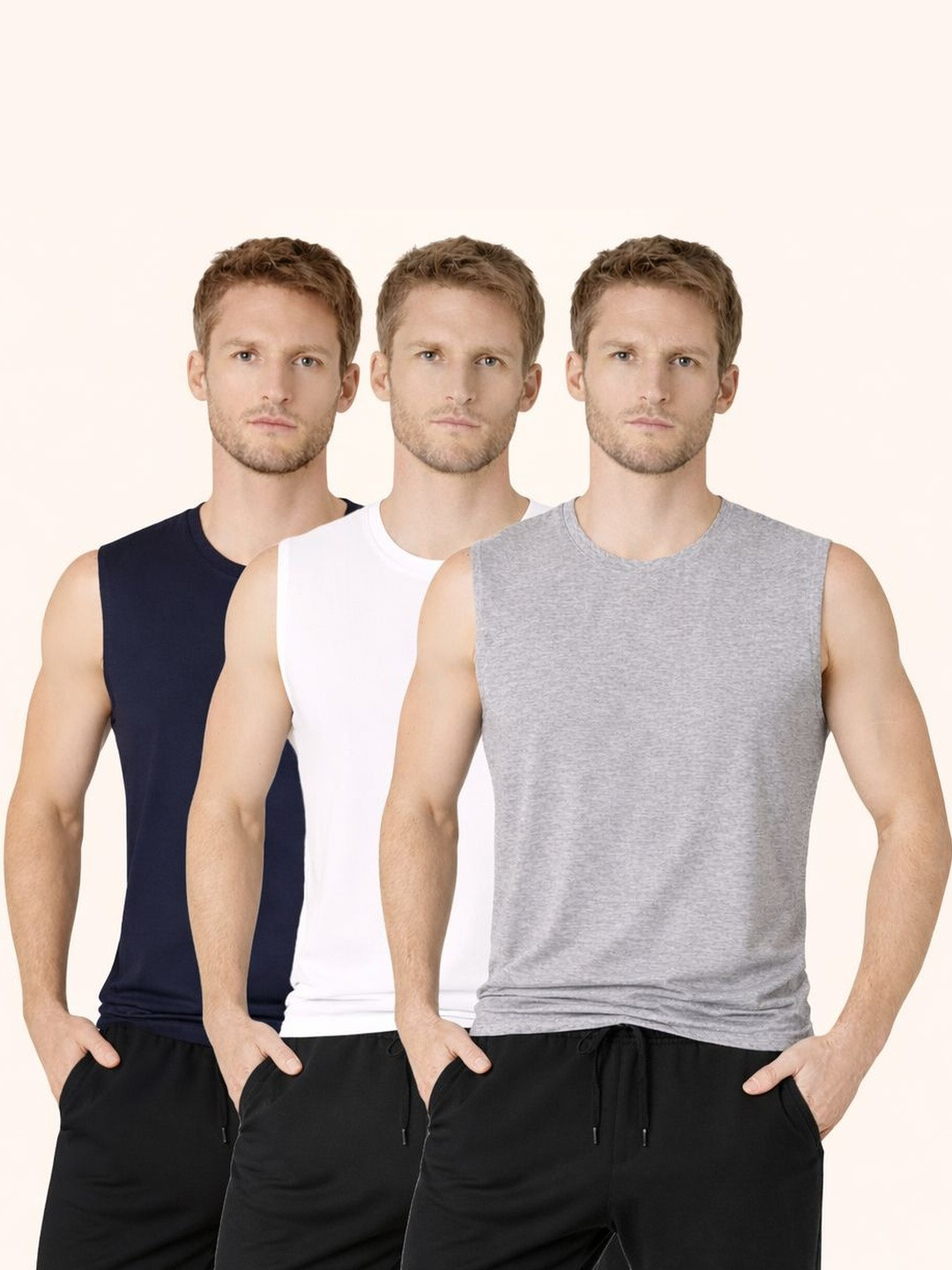 Samyak Wears Pack of 3 Cotton Innerwear Vests