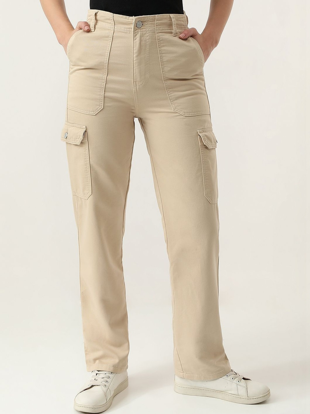 Kraus Jeans Women High-Rise Cargos Trousers