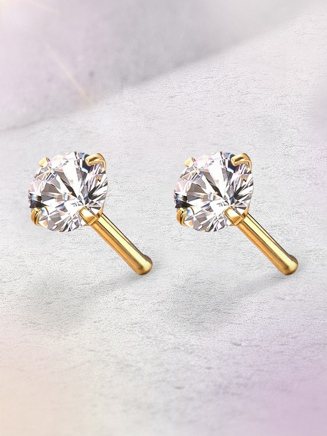 MAZZINI Gold-Plated Crystal Nosepin