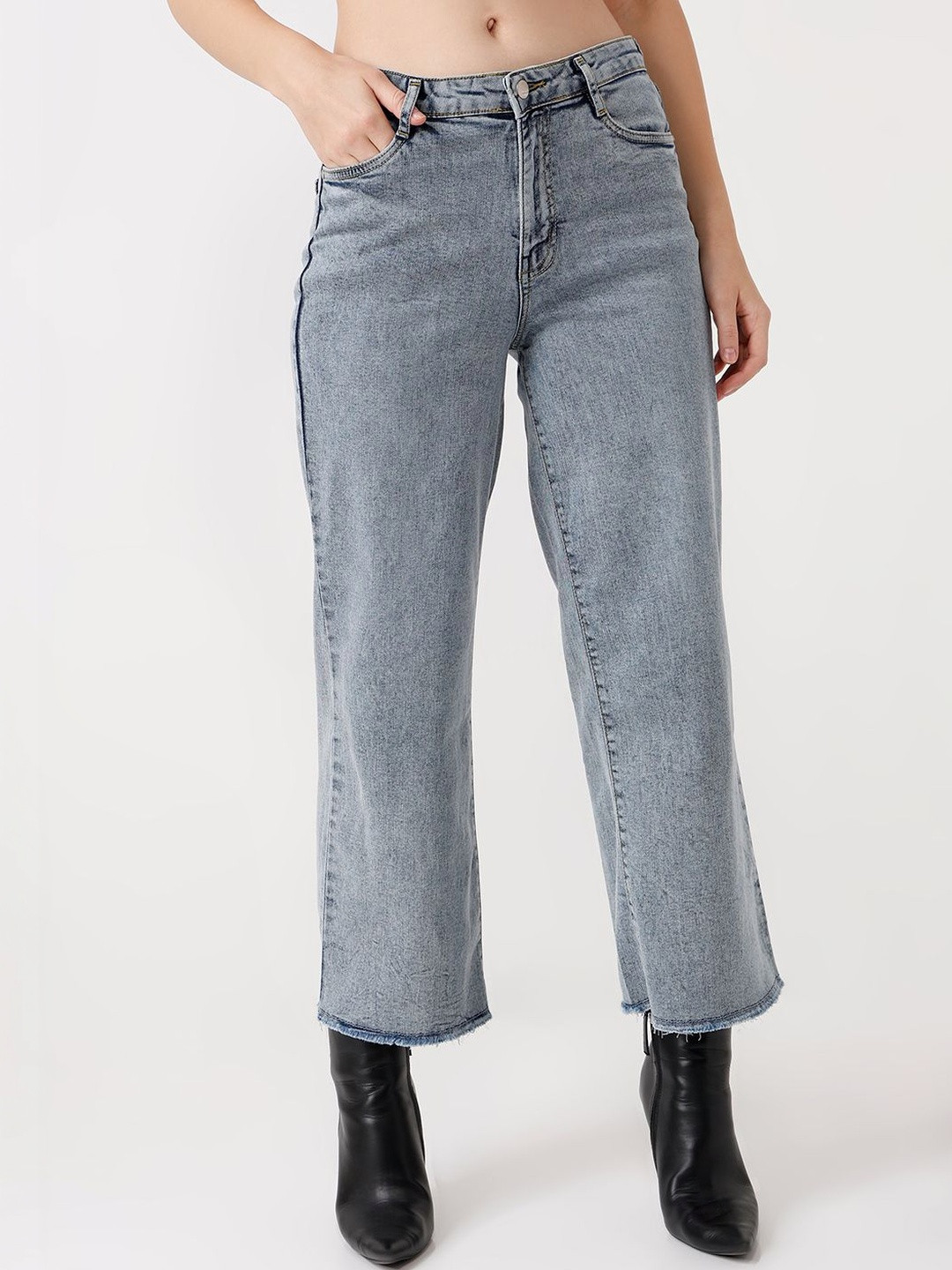 Kraus Jeans Women Wide Leg High-Rise Jeans
