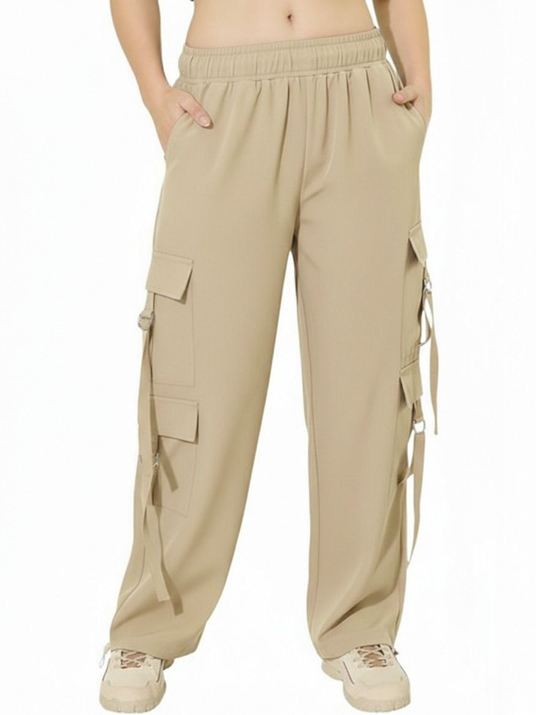 ORIEX THE ORIGINAL FASHION Women Smart Loose Fit High-Rise Easy Wash Cargos Trousers