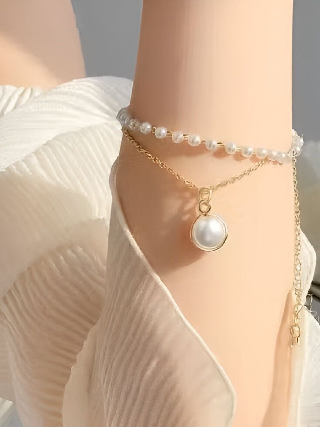 Inites Adjustable Dual Layer Moti Bracelet