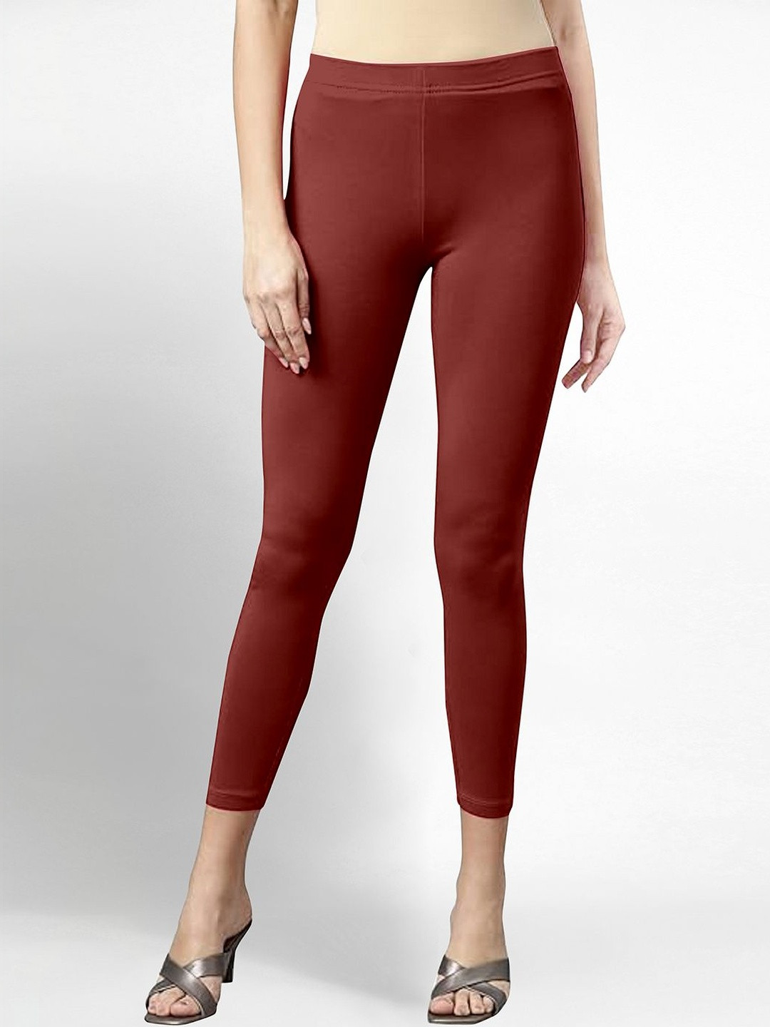 Trendmalls Women Cotton Solid Three-Fourth Leggings