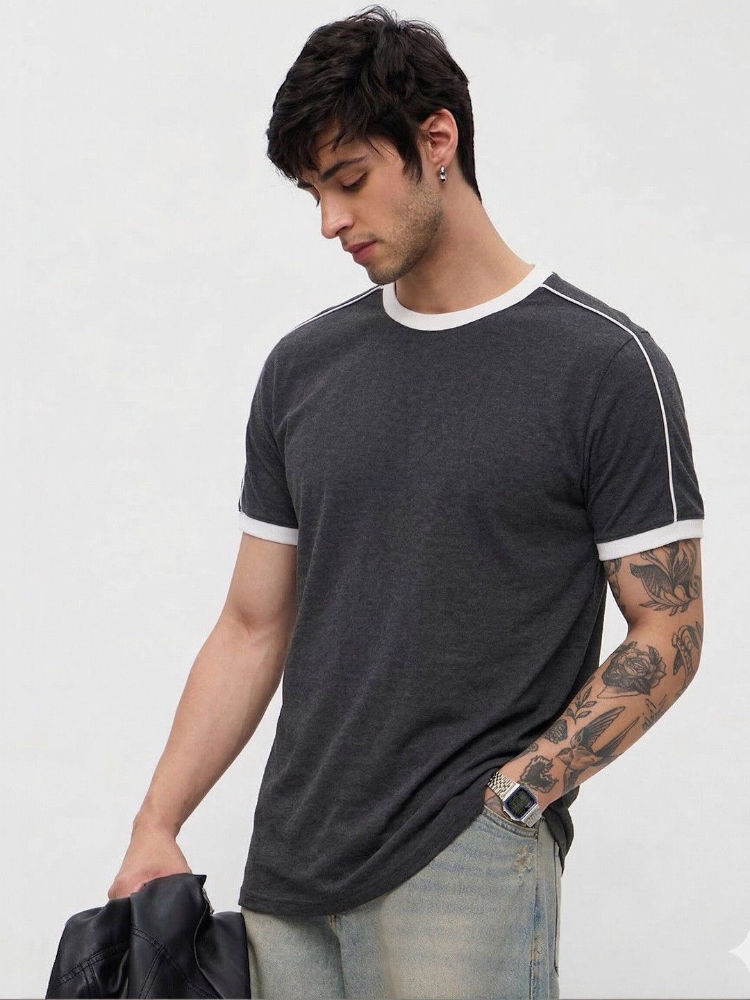MOHICANS Men Ringer Relaxed fit Cotton T-shirt