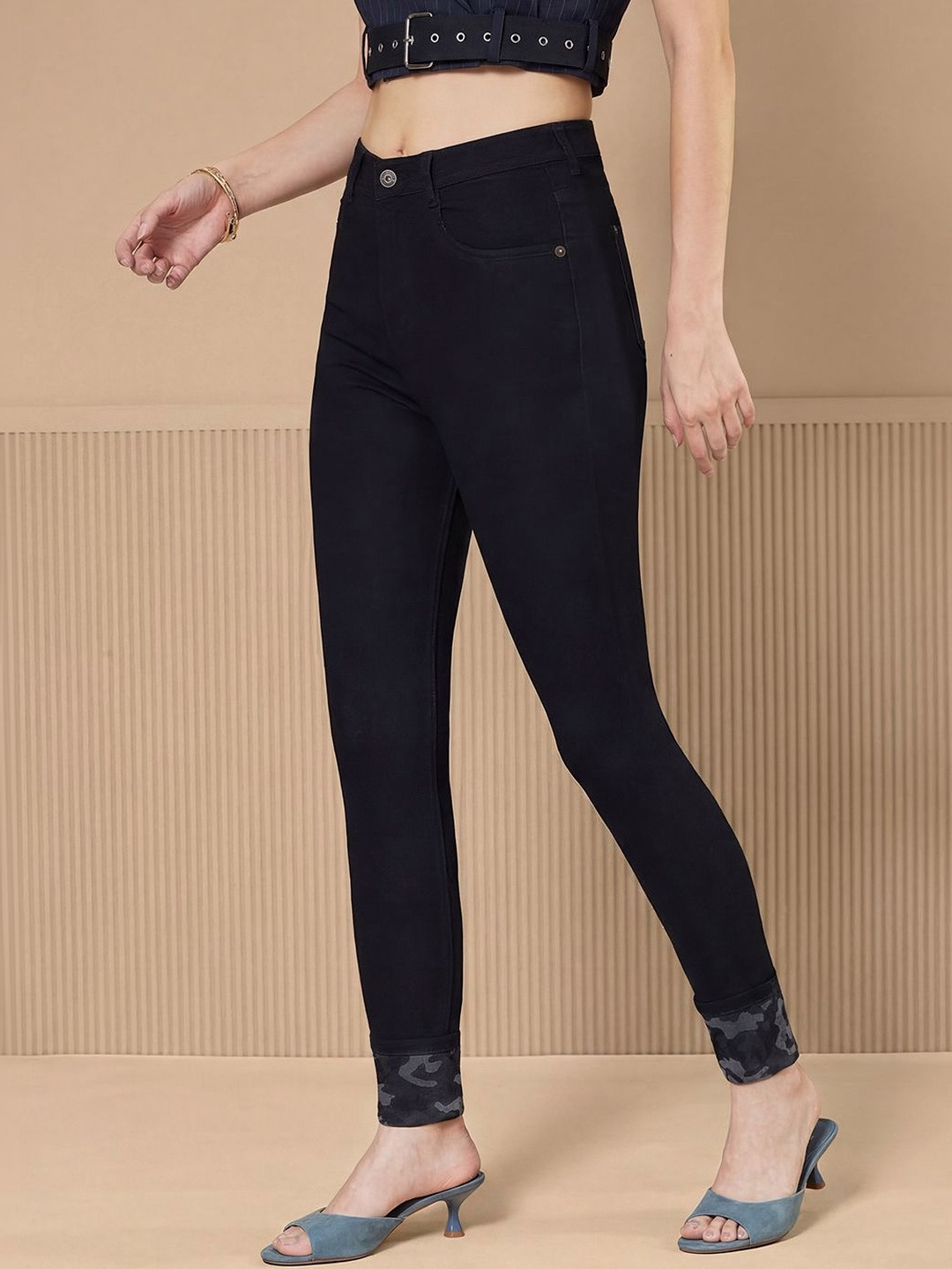 Chemistry Women High Rise Slim Fit Regular Length Stretchable Denim Jeans