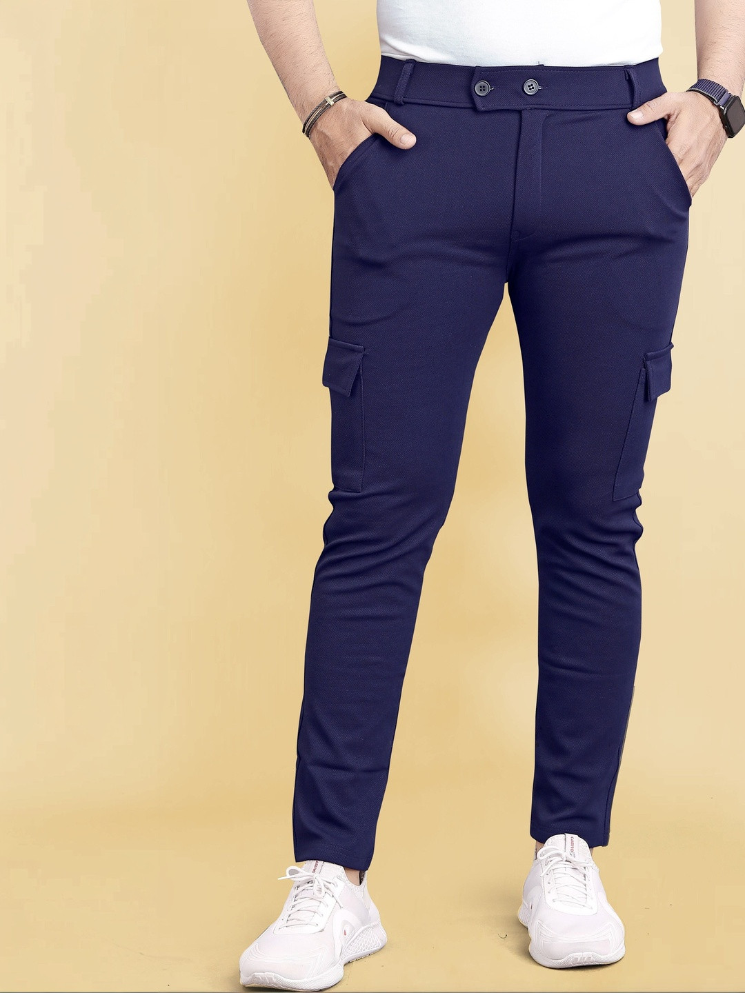 CHROVEL Men Slim Fit Cargos