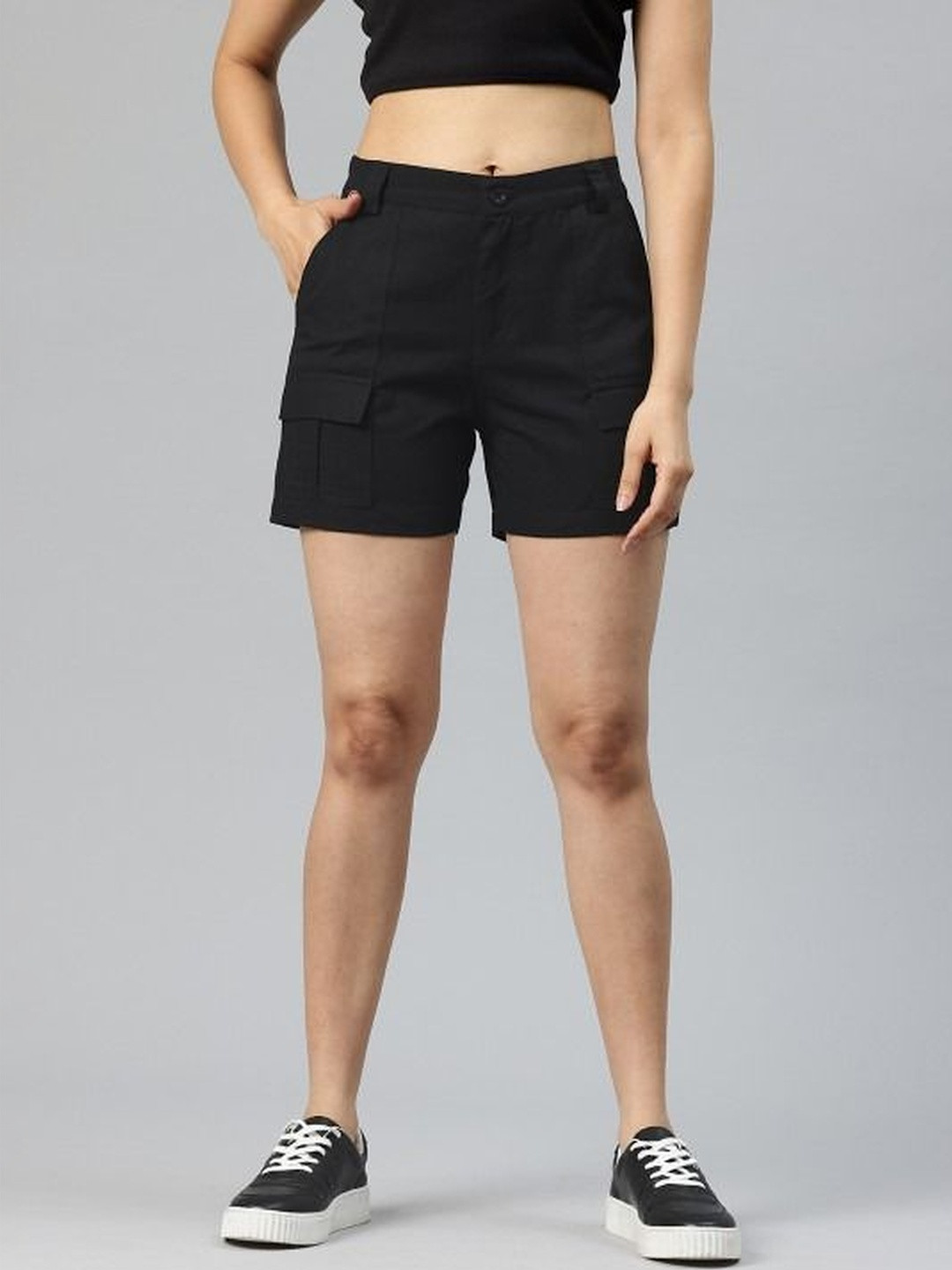 KASHIANXSTYLE Women High-Rise Cargo Shorts