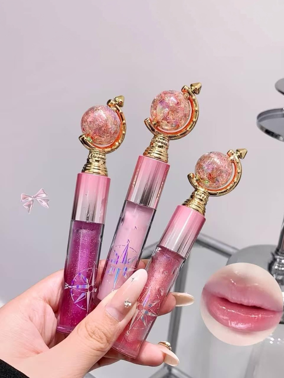 DIVYAAN Set Of 2 Smudge-Proof Lip Gloss - 10 ml Each-Pink