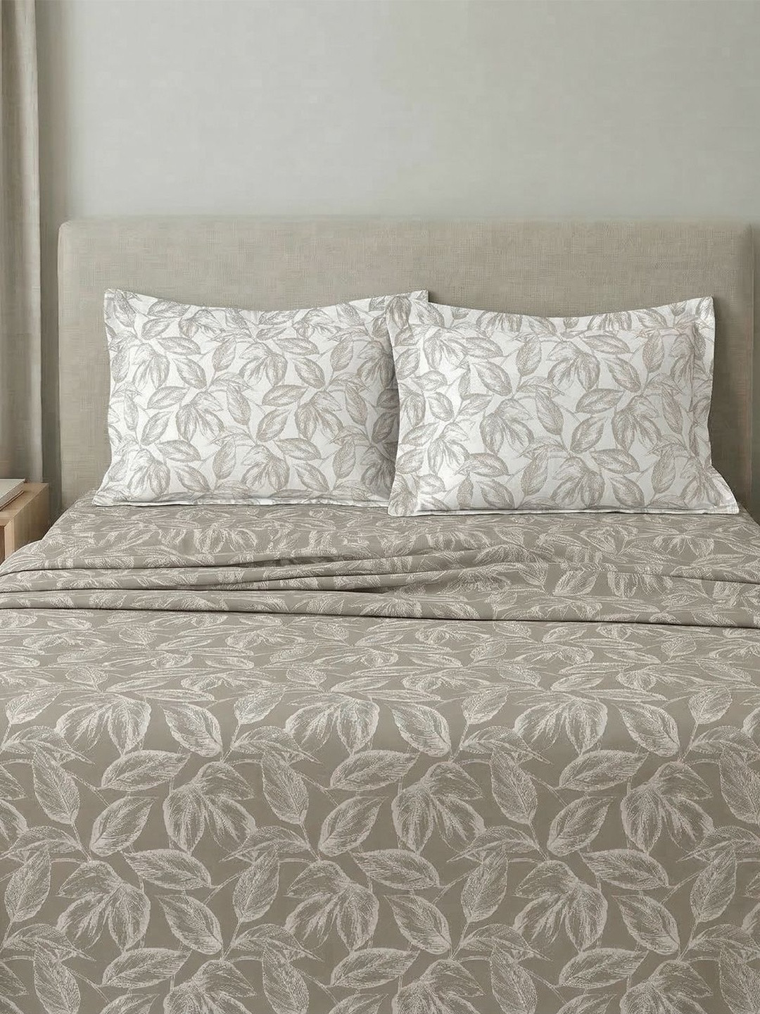 Huesland Multicoloured 144 TC King Bedsheet with 2 Pillow Covers-2.75 x 2.75 cm