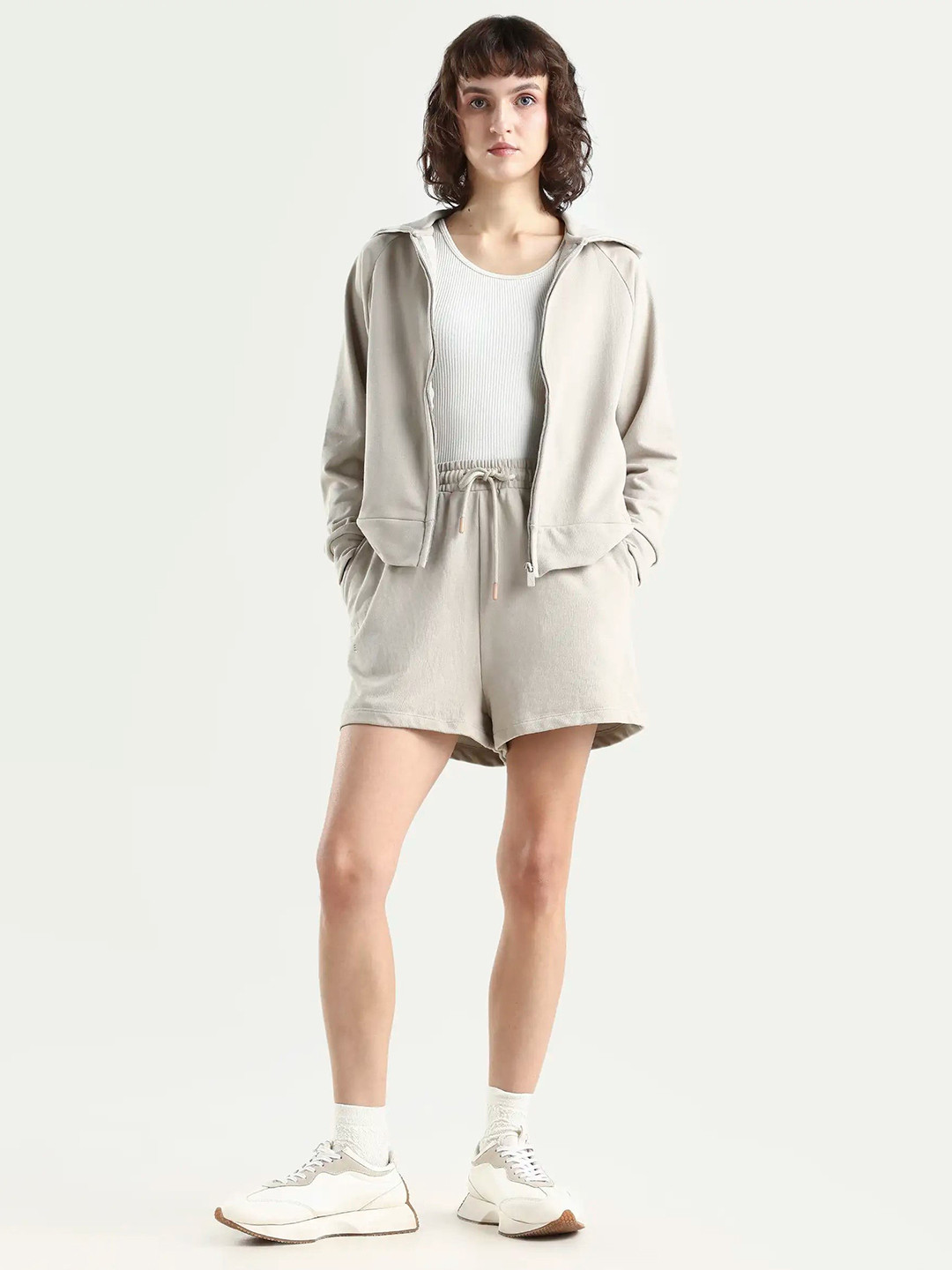 ARTICALE Women Beige Relaxed Fit Plain Shorts