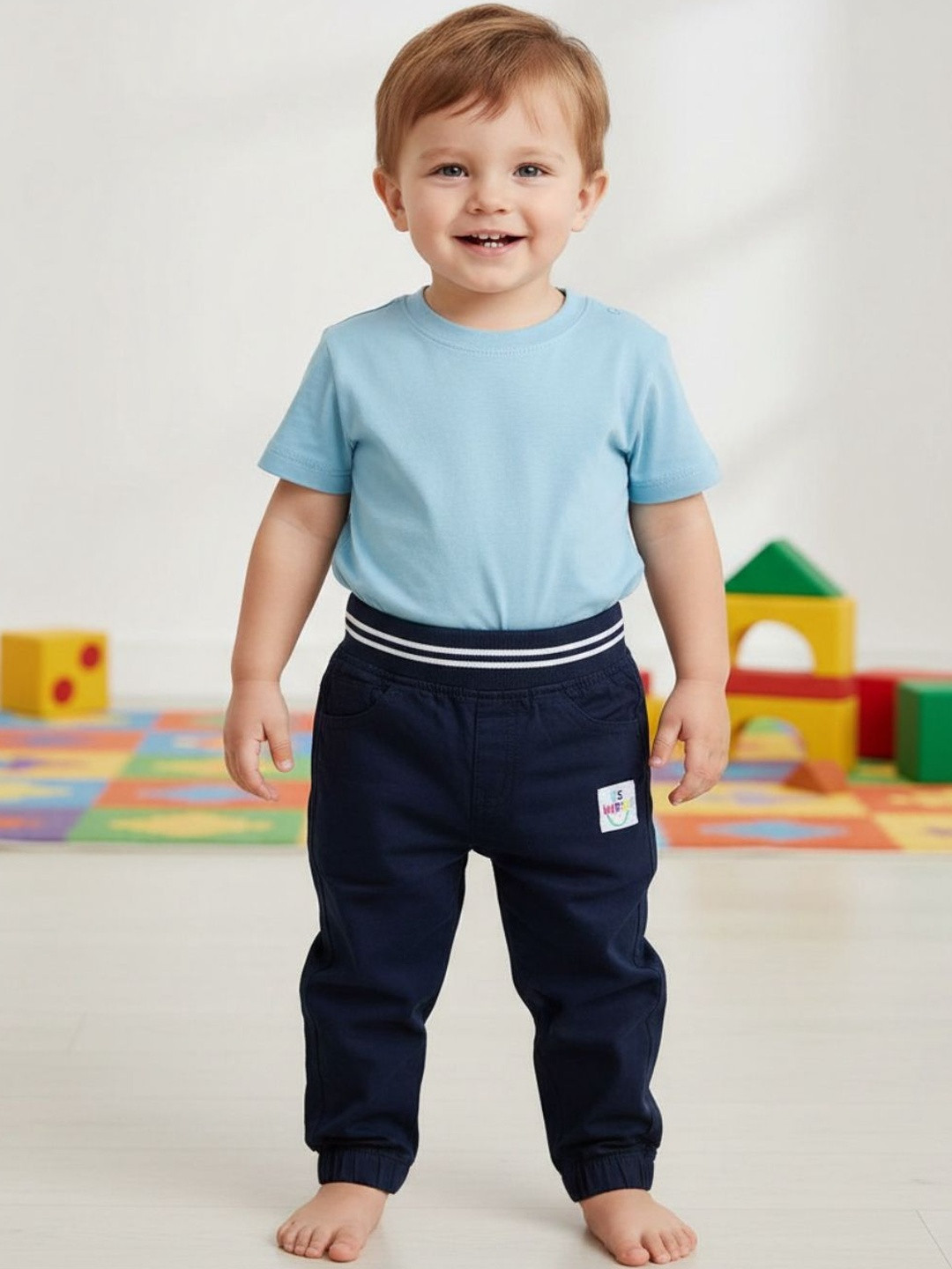 V-Mart Boys Jogger Mid-Rise Light Fade Cotton Denim Jeans