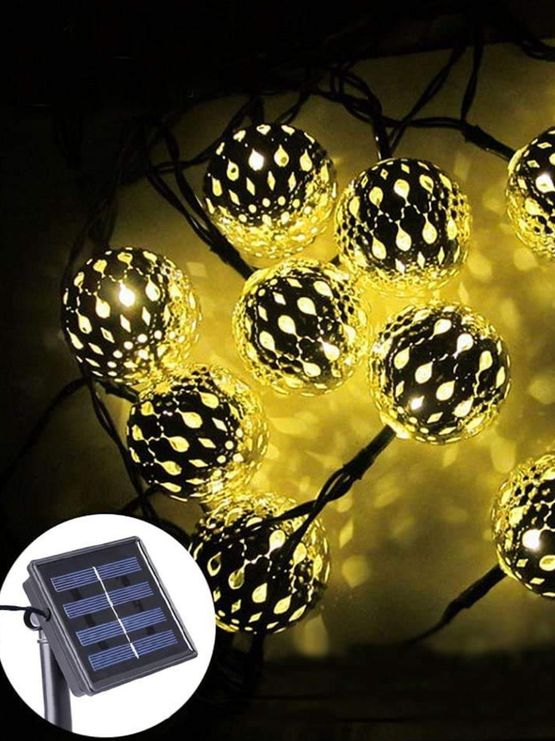 XERGY Warm White 20 LED Solar Moroccan Ball String Lights 3 m