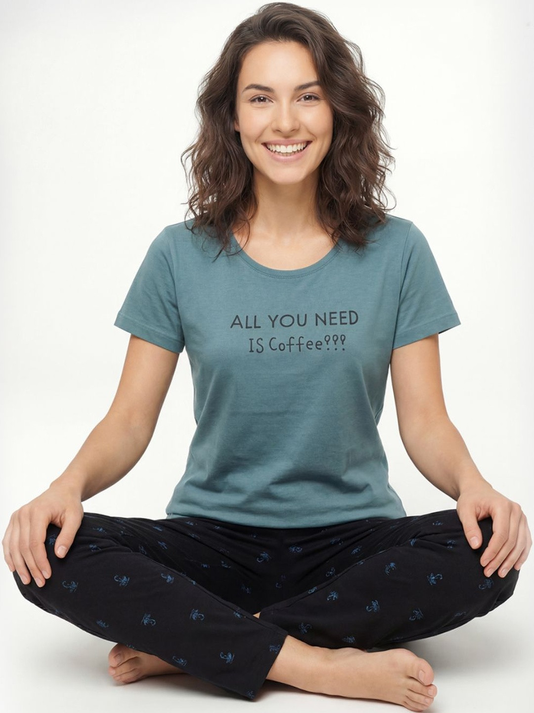 L&M Women Printed Night suit