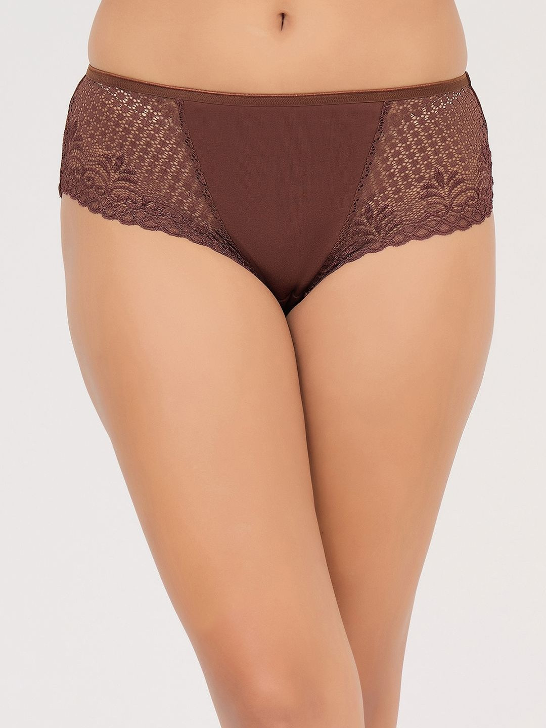 Clovia Women Anti Bacterial Lace Cotton Hipster Briefs
