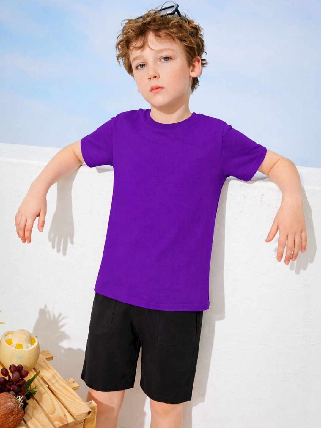 PockMAN Boys Round Neck Relaxed Fit Pure Cotton T-shirts