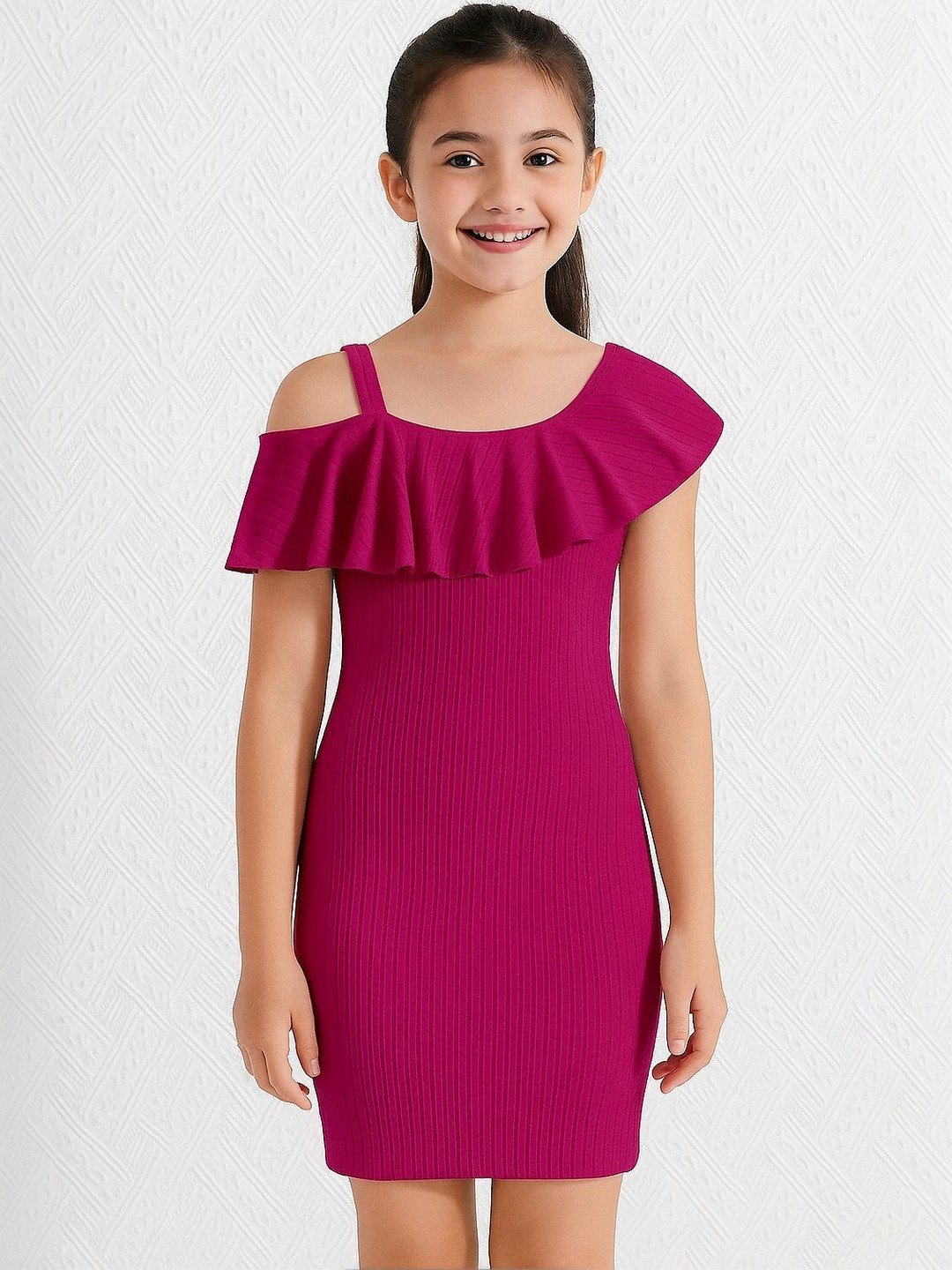 Dhanoo fashion Off-Shoulder Flutter Sleeve Sheath Dress