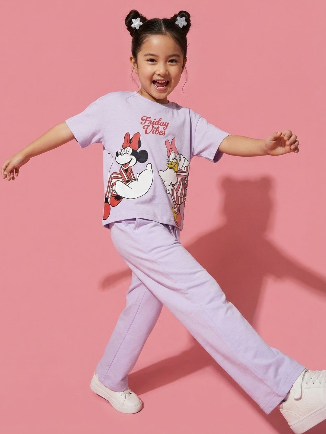 Nauti Nati Girls Printed T-shirt with Pyjamas