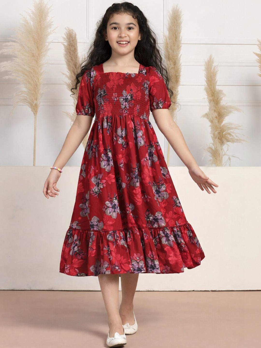 Pinly Print Fit & Flare Dress