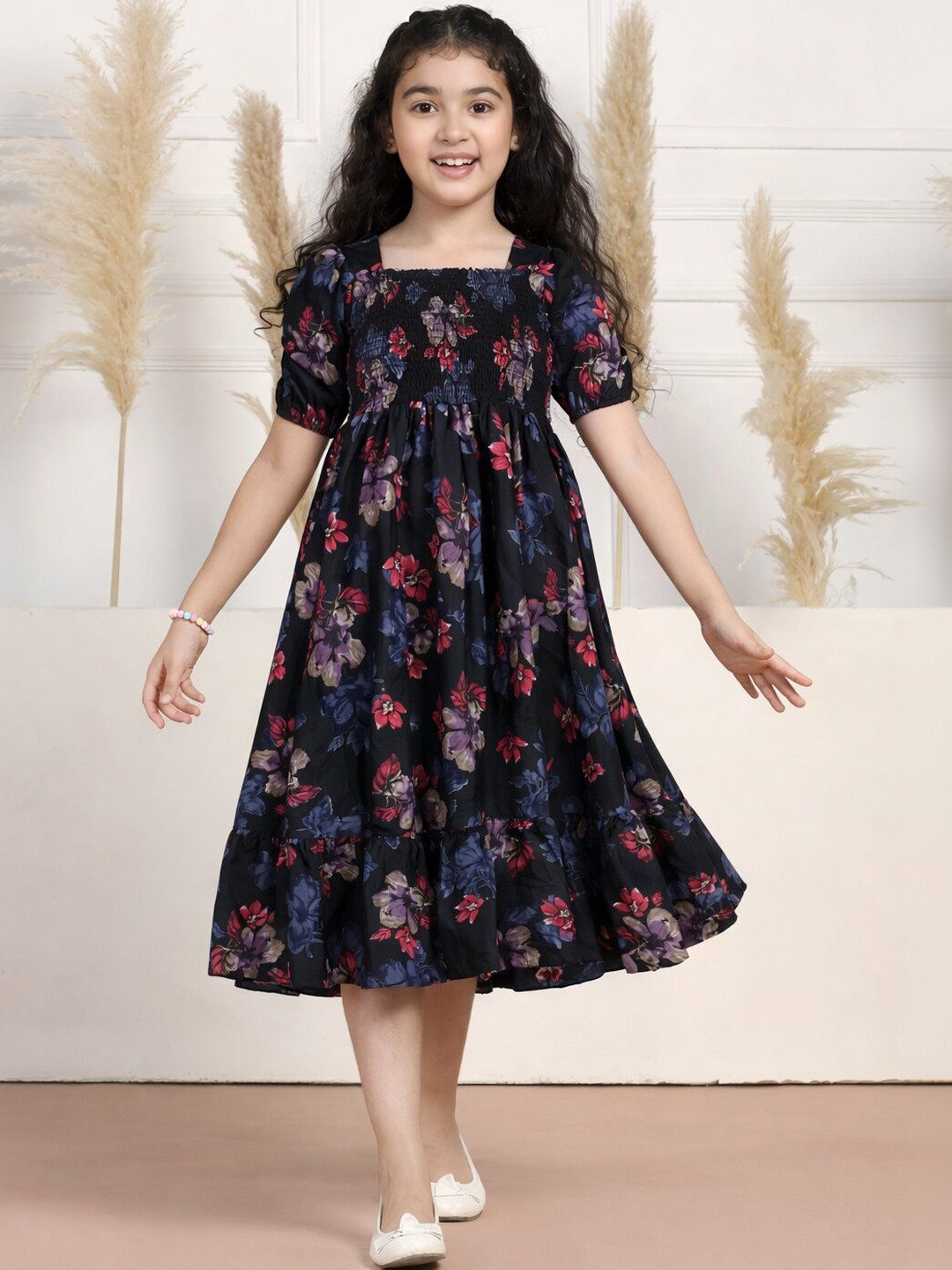 Pinly Print Fit & Flare Dress