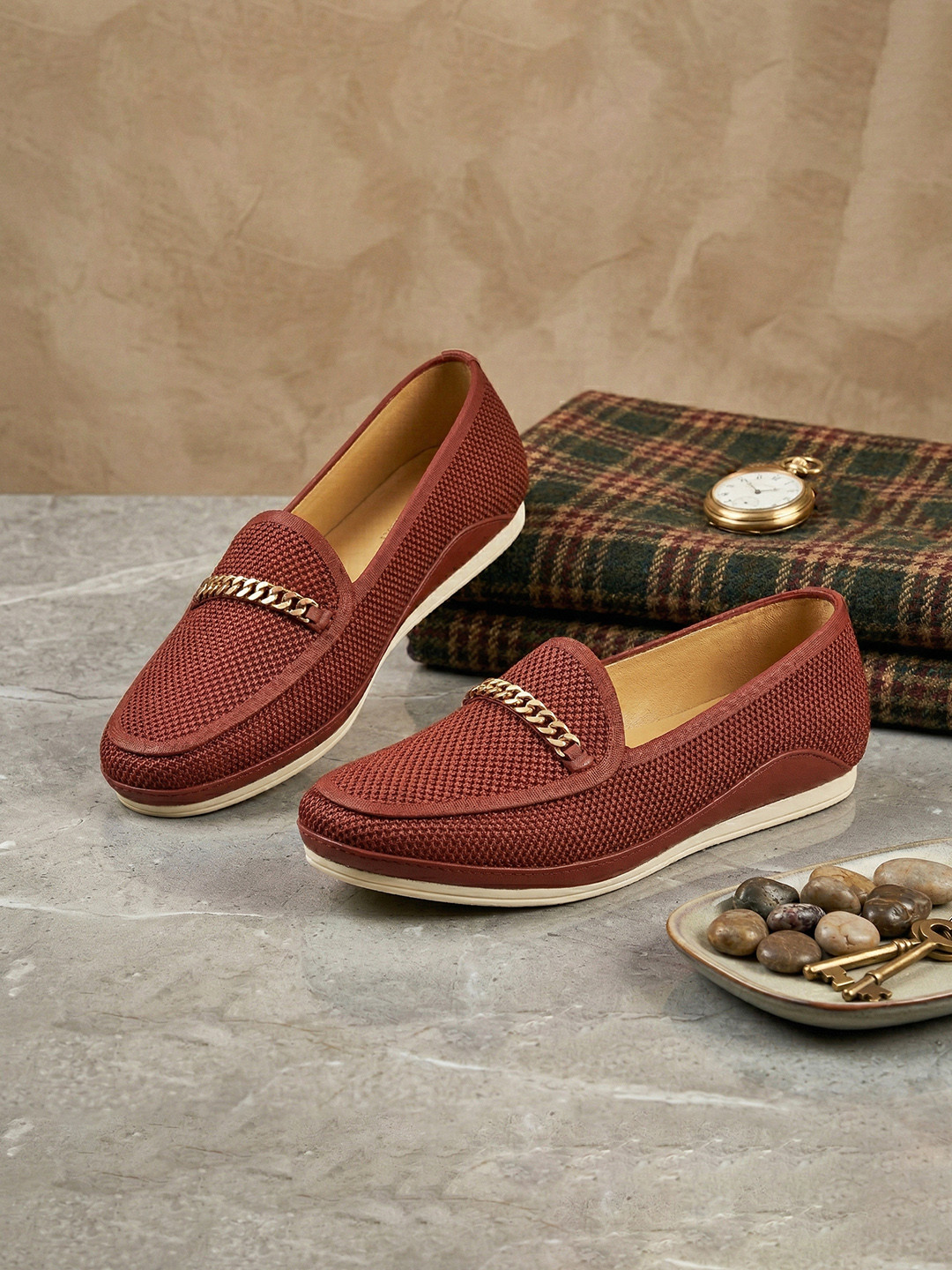 Ajanta Women Round Toe Slip-On Loafers