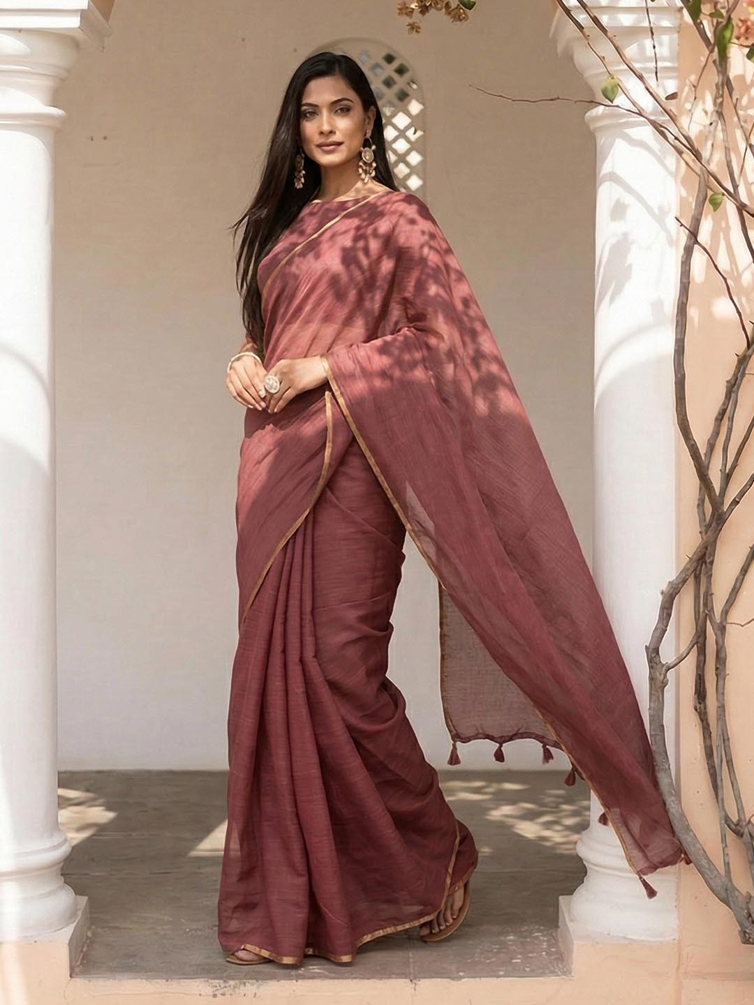 kasee Jute Cotton Saree