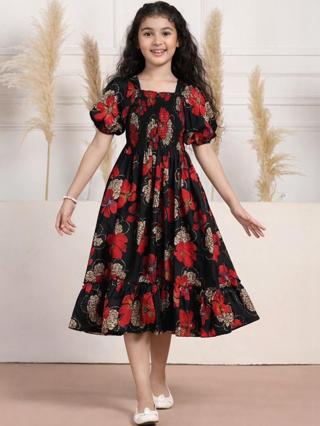 Pinly Printed A-Line Dress