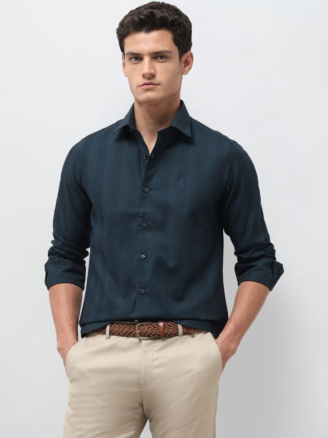 U.S. Polo Assn. Men Tailored Fit Striped Casual Shirt