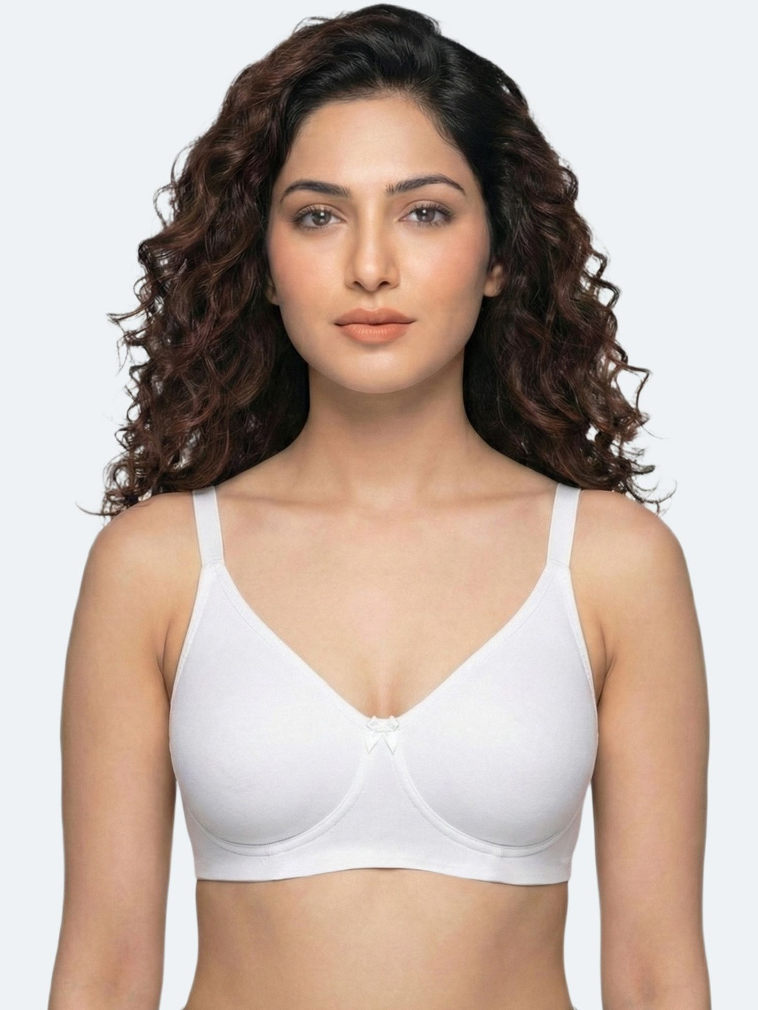 Invisi-Fit Cotton Non-Padded Plus-Size Everyday Broad Straps Bonded Bra