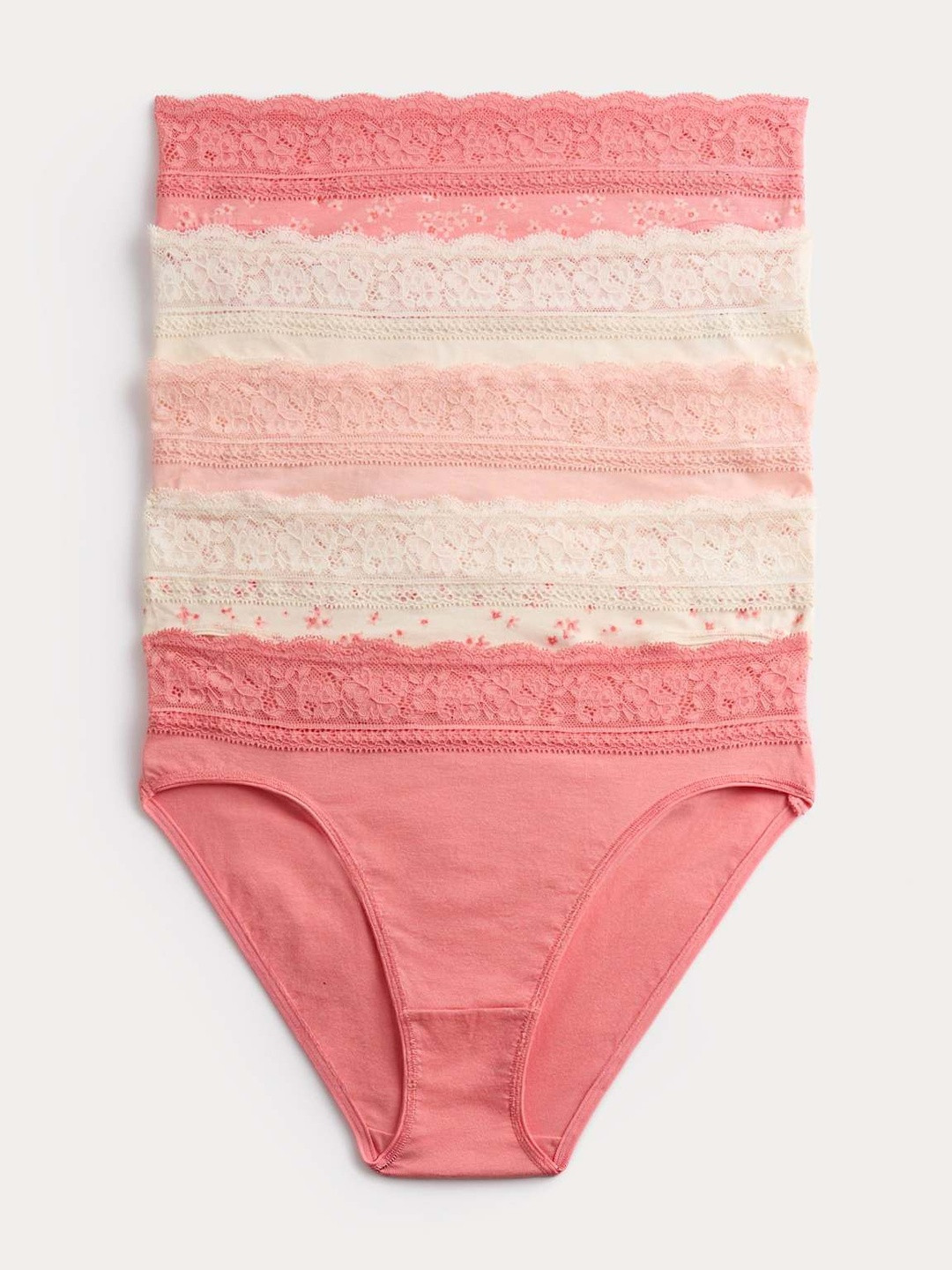 Marks & Spencer Women Pack of 5 Pure Cotton High Leg Knickers Briefs
