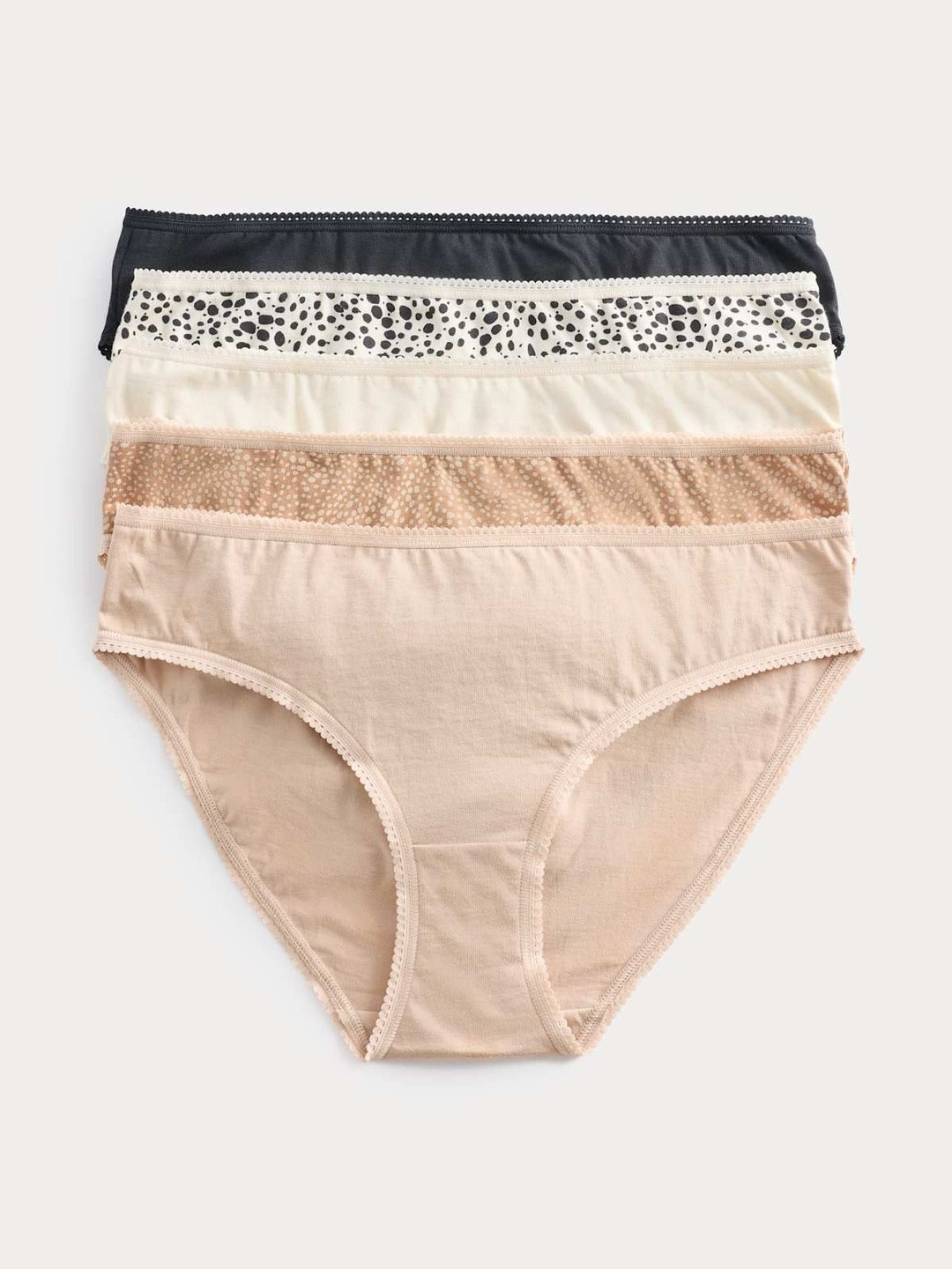Marks & Spencer Women Pack of 5 Cotton Blend Bikini