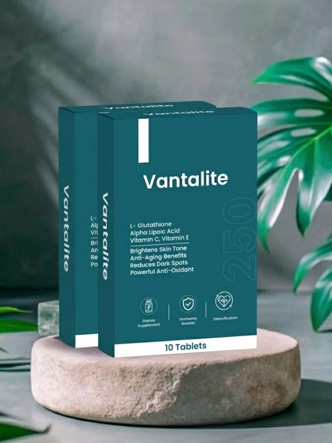 SKINAA Set Of 2 Vantalite 250mg Skin Supplement glutathione tablet Vitamin C - 20 Tablet
