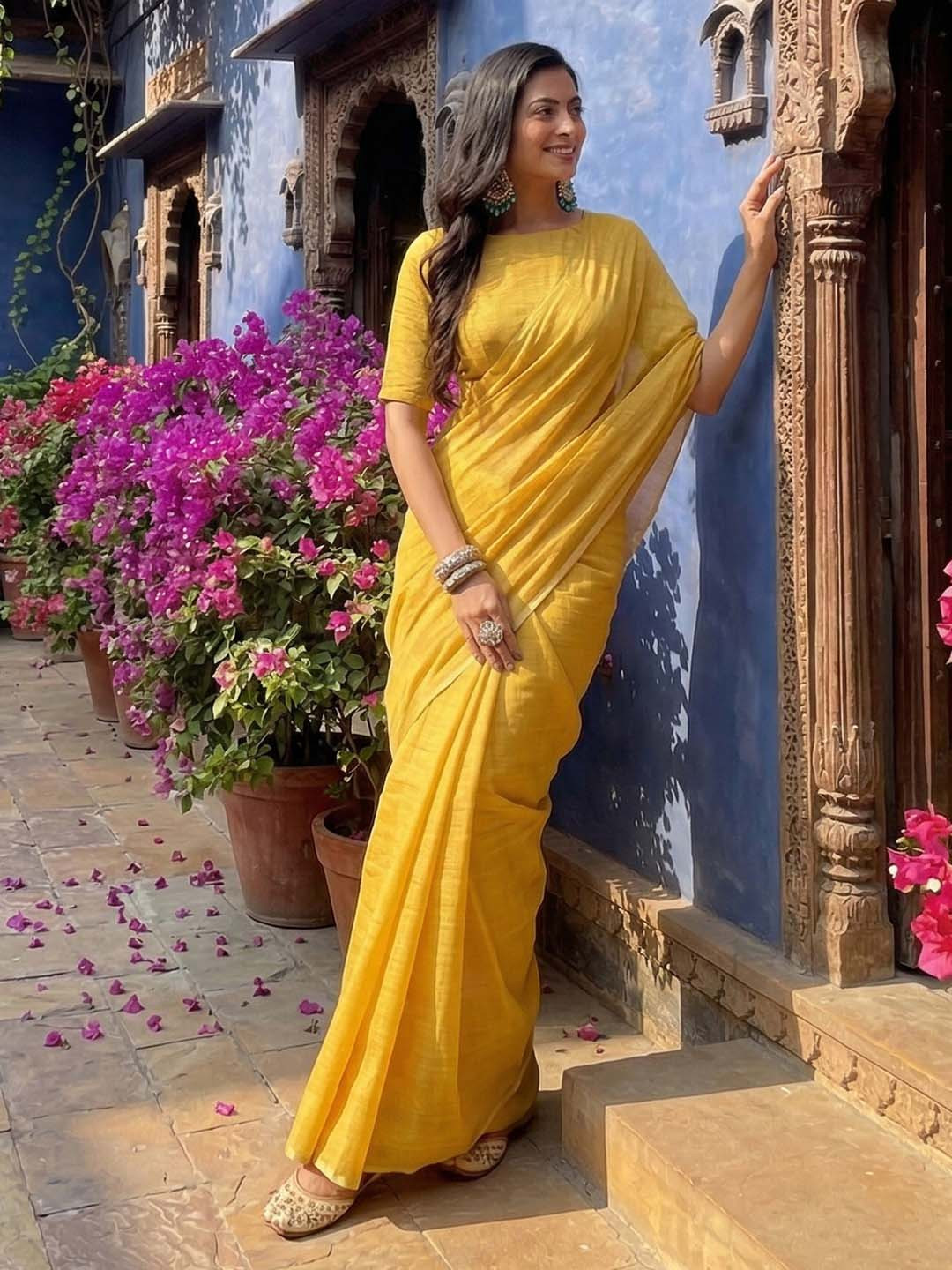 kasee Jute Cotton Handloom Saree