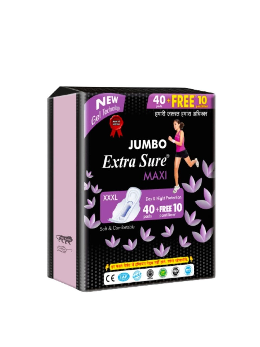 7SOFT Jumbo Extra Sure Maxi Care XXXL Pads - 40+10 Pads